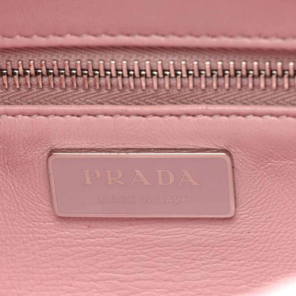 Prada Nappa Antique Small Re-Edition 2001 Two Handle Crossbody Bag Alabastro