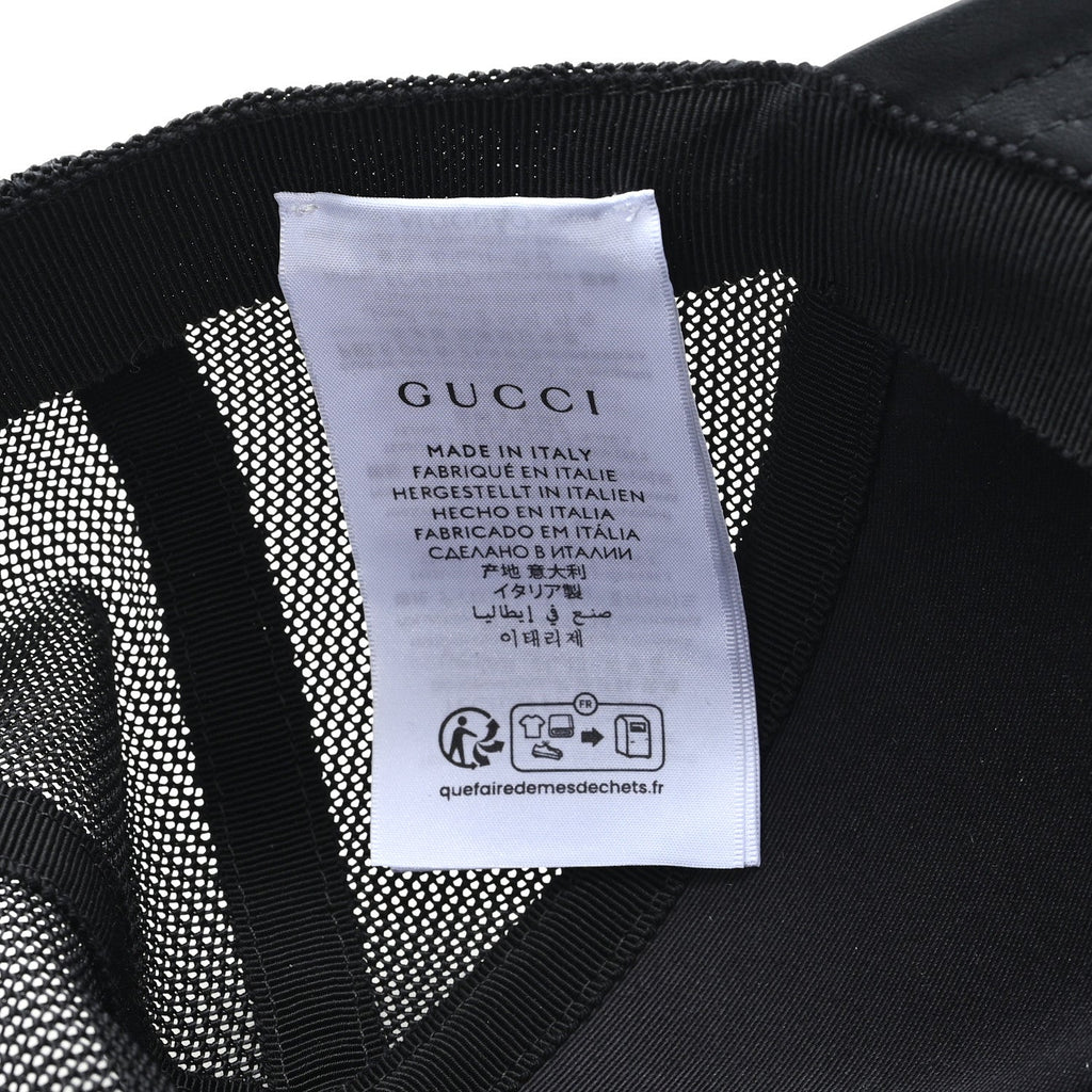Gucci GG Supreme Monogram Baseball Hat M 58 Black
