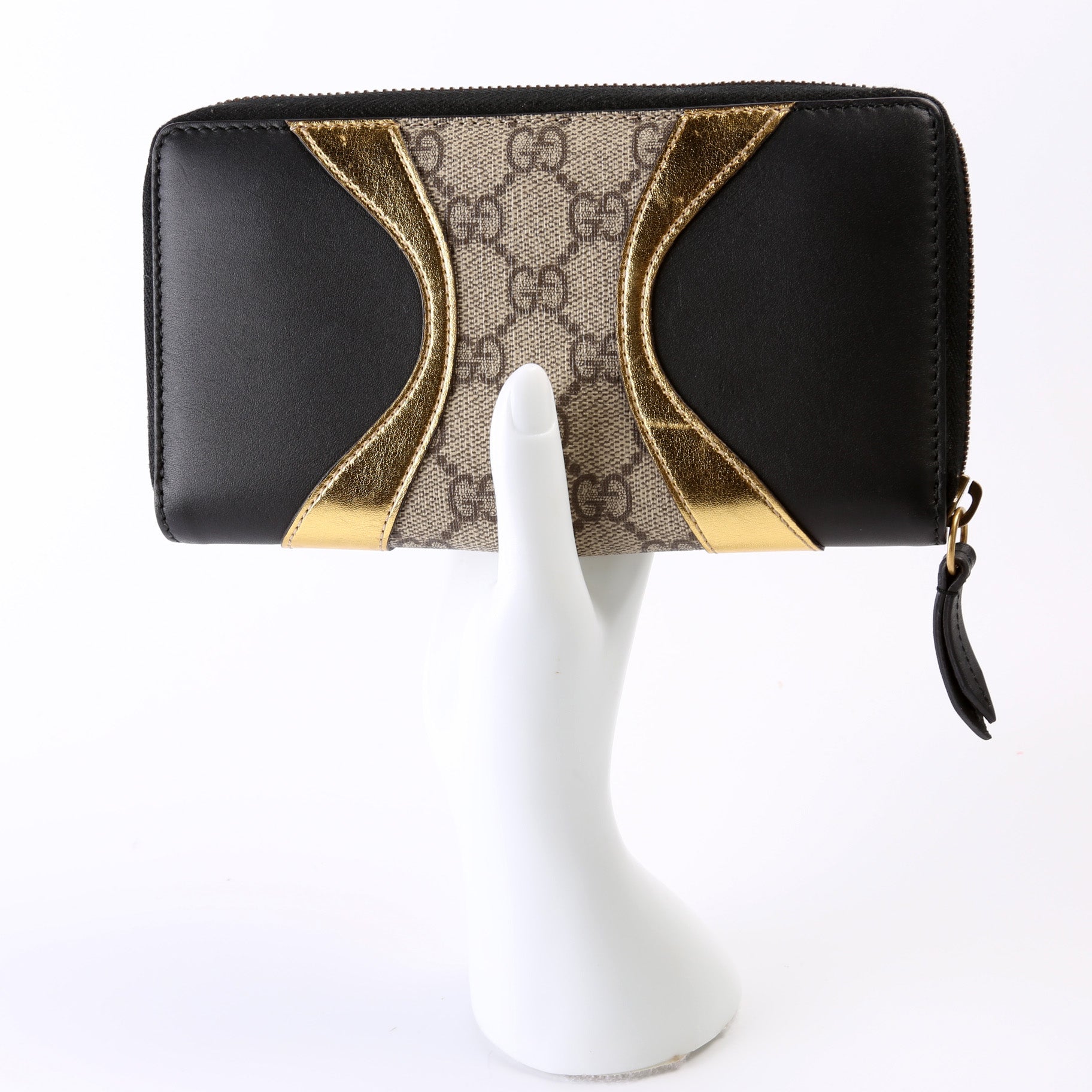 410102 GG Supreme Calfskin Zip Around Wallet