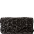 Sade Puffer Envelope Velvet and Lambskin with Rhinestone 655004