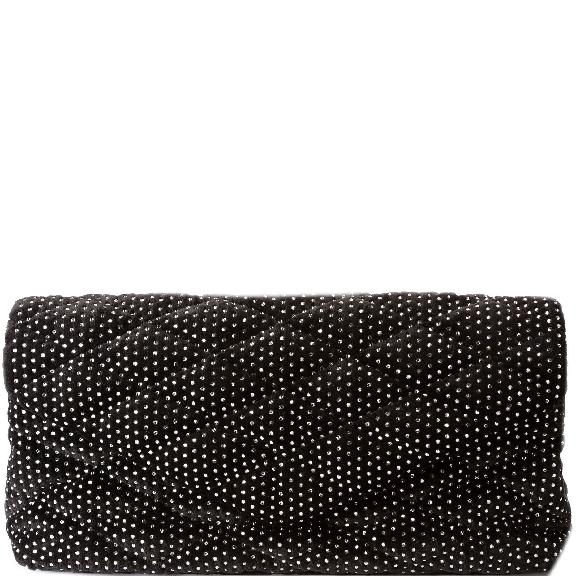Sade Puffer Envelope Velvet and Lambskin with Rhinestone 655004