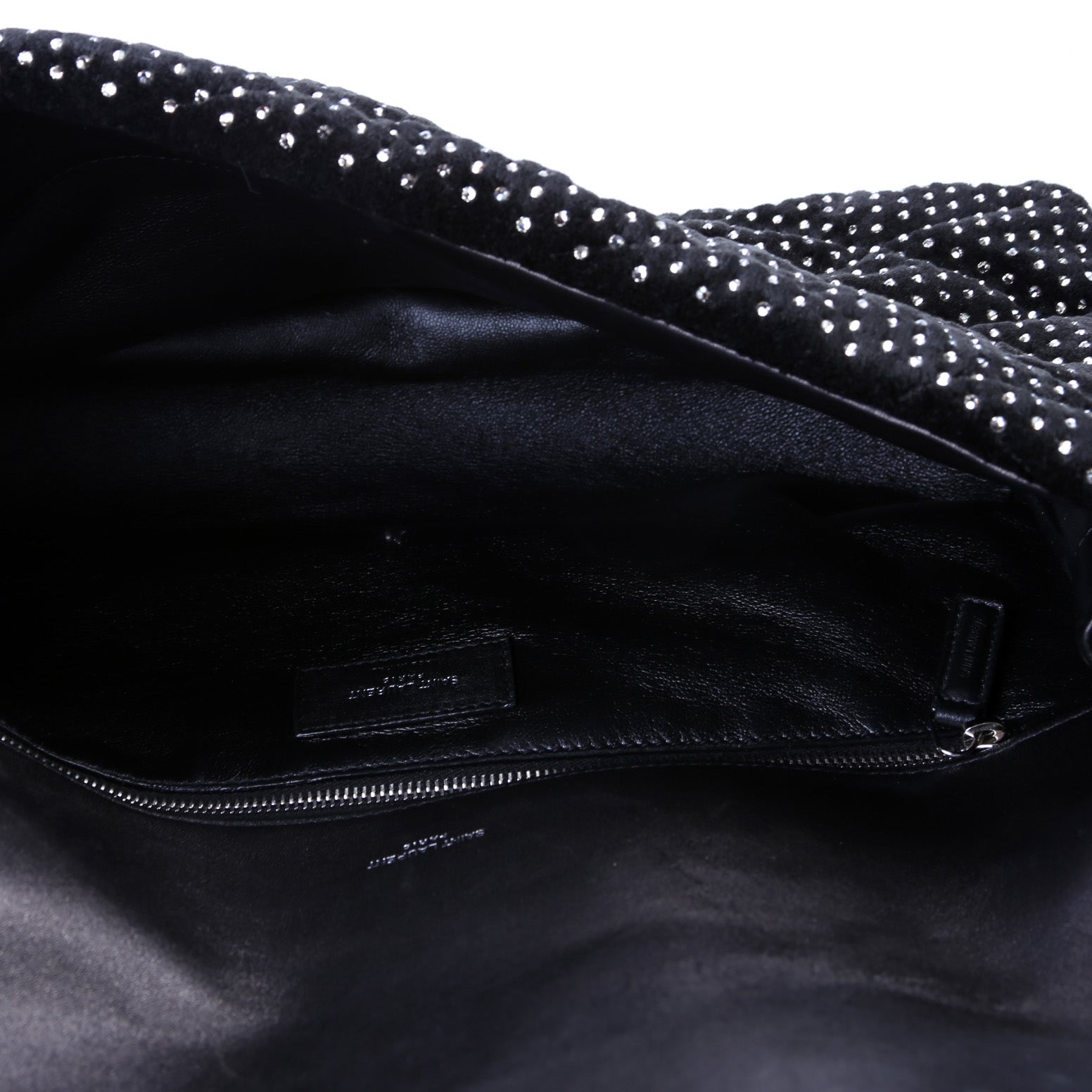 Sade Puffer Envelope Velvet and Lambskin with Rhinestone 655004