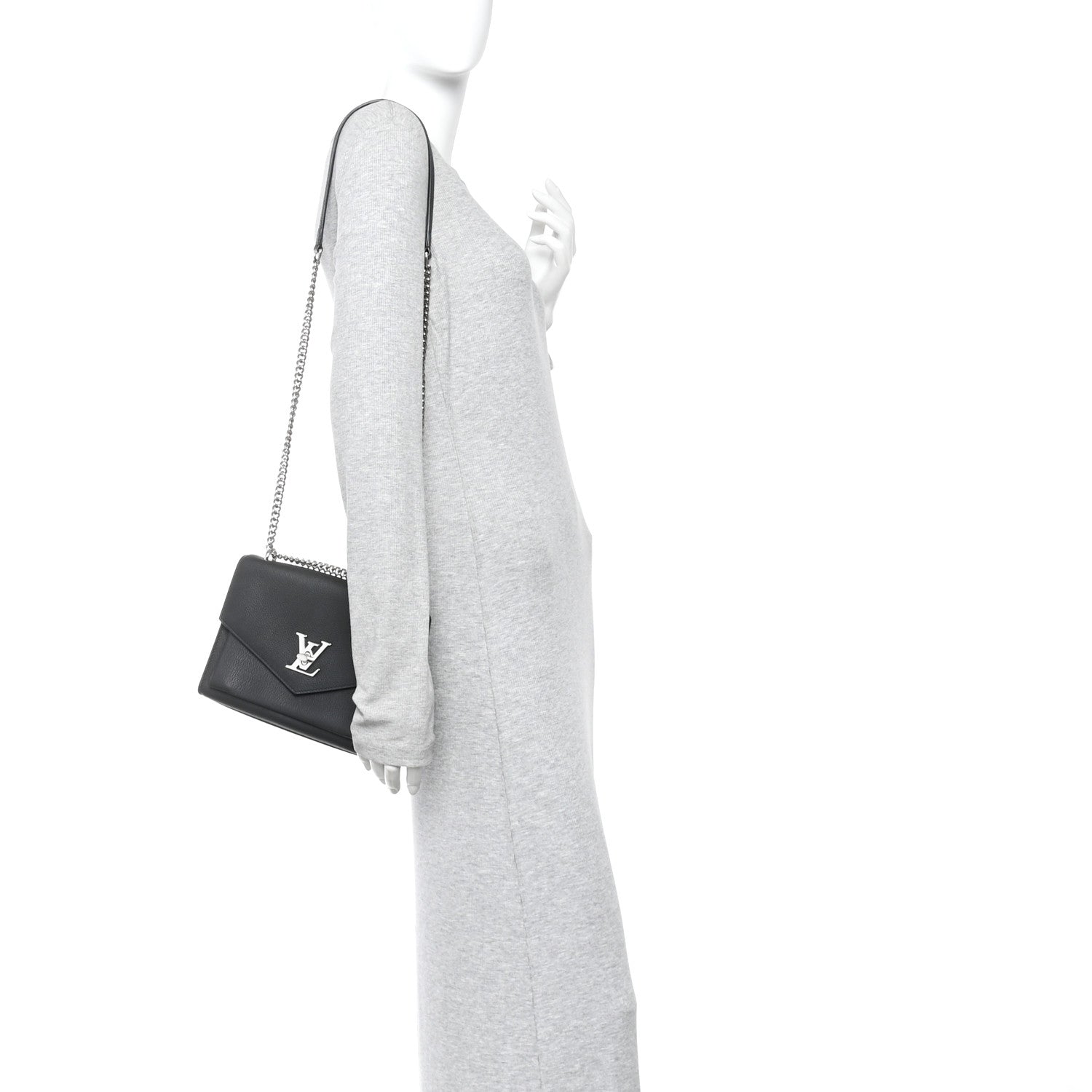 Louis Vuitton Soft Calfskin My Lockme Chain Bag BB Black