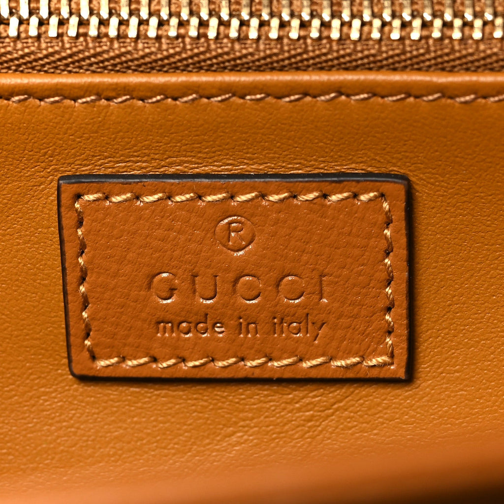 Gucci Suede Shearling Horsebit 1955 Shoulder Bag Brown