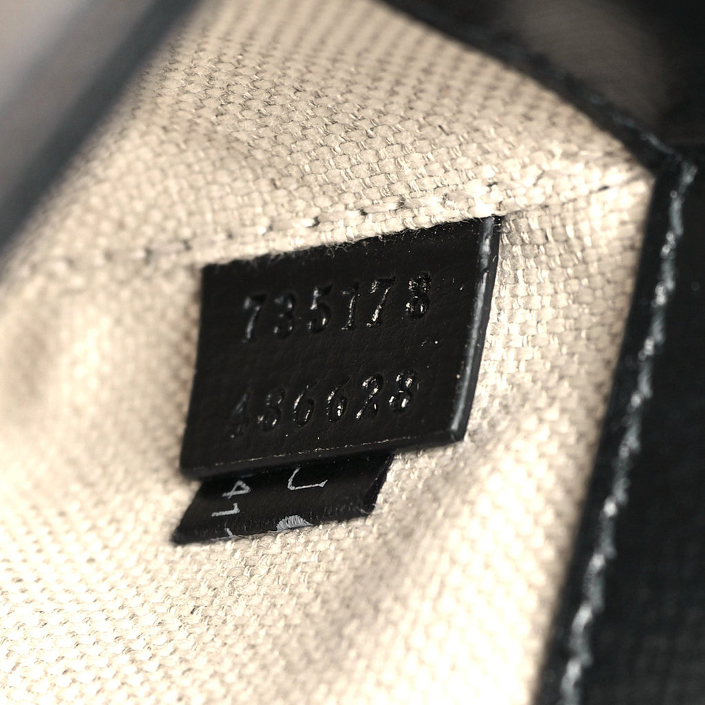 Gucci Azalea Calfskin Crystal Small Horsebit 1955 Bag Black