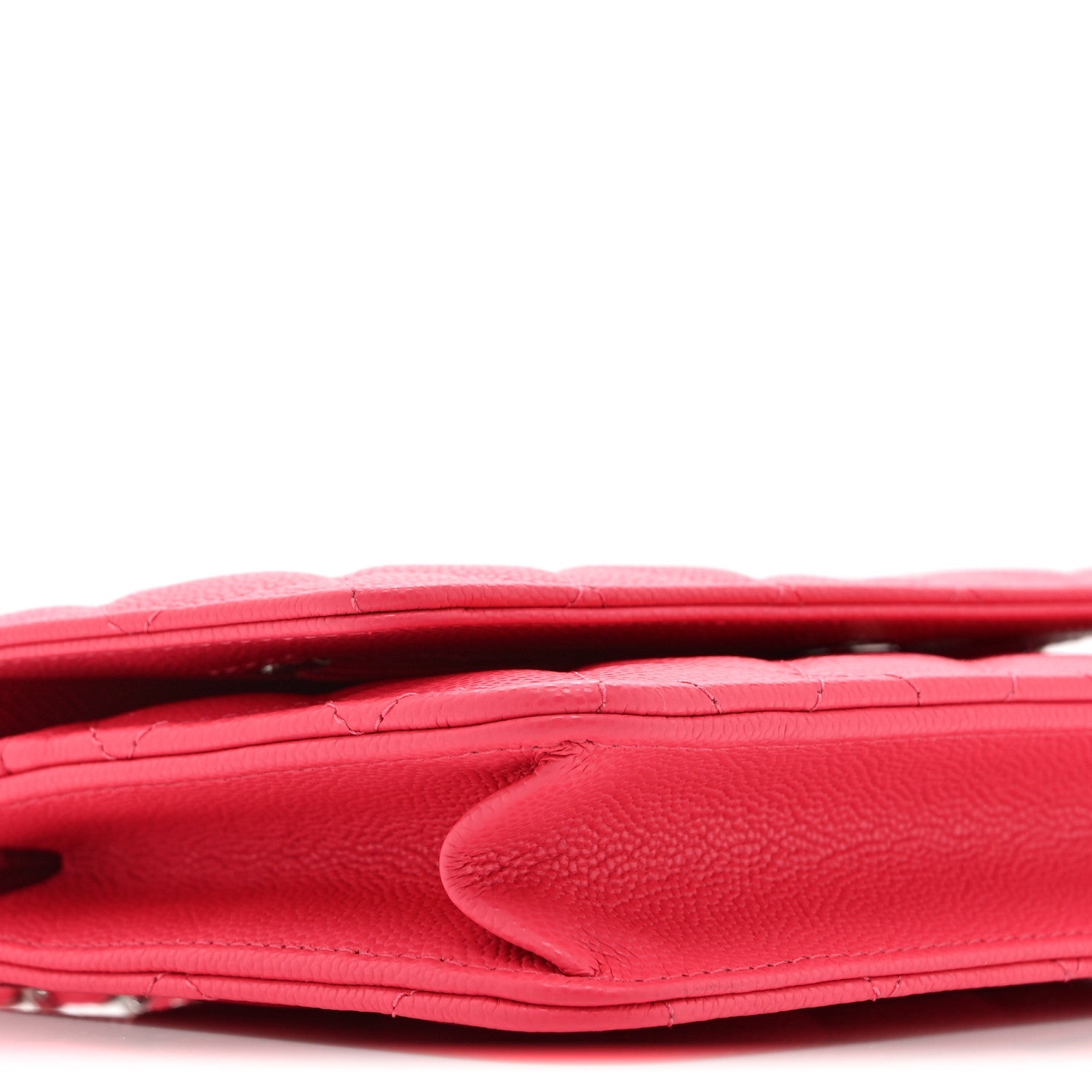Chanel Caviar Quilted Wallet on Chain WOC Dark Pink