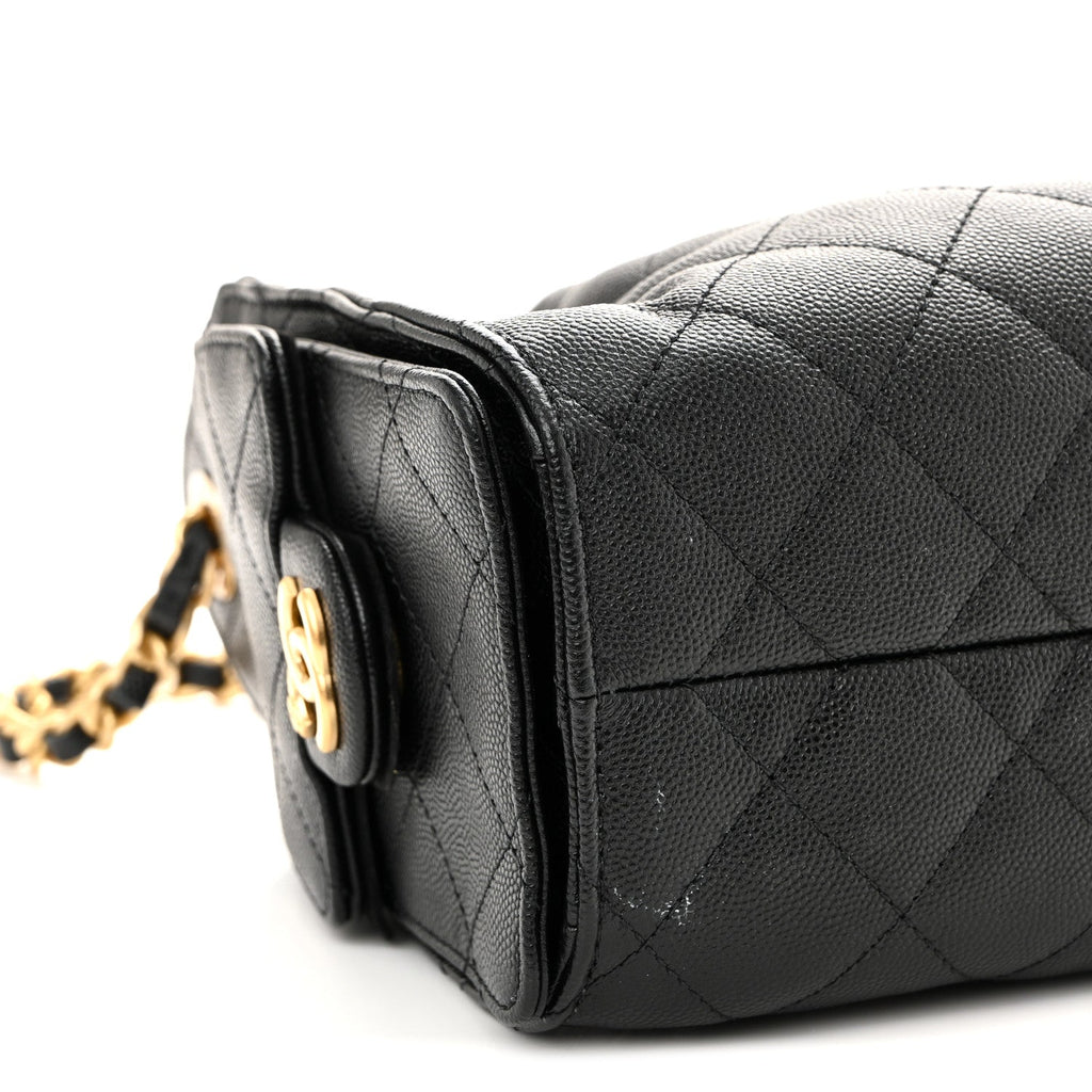 Chanel Caviar Quilted Mini Chanel 25 Handbag Black