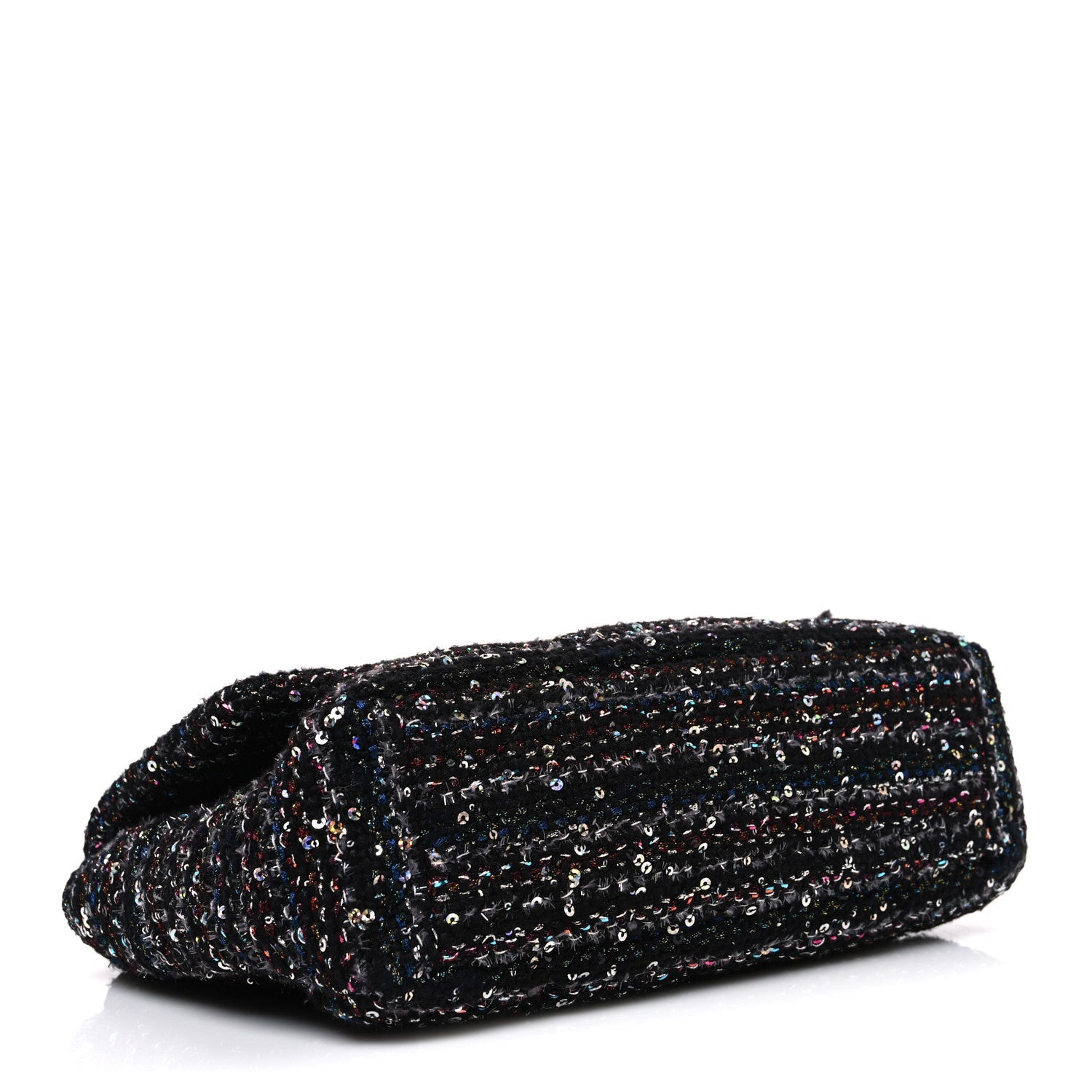 Chanel Tweed Sequin Quilted Medium Chanel 19 Flap Black Multicolor