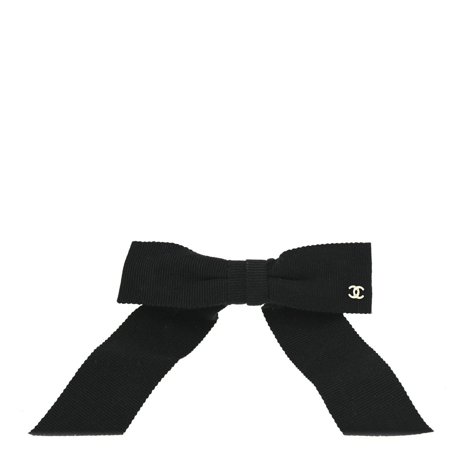 Grosgrain Bow CC Hair Clip Black