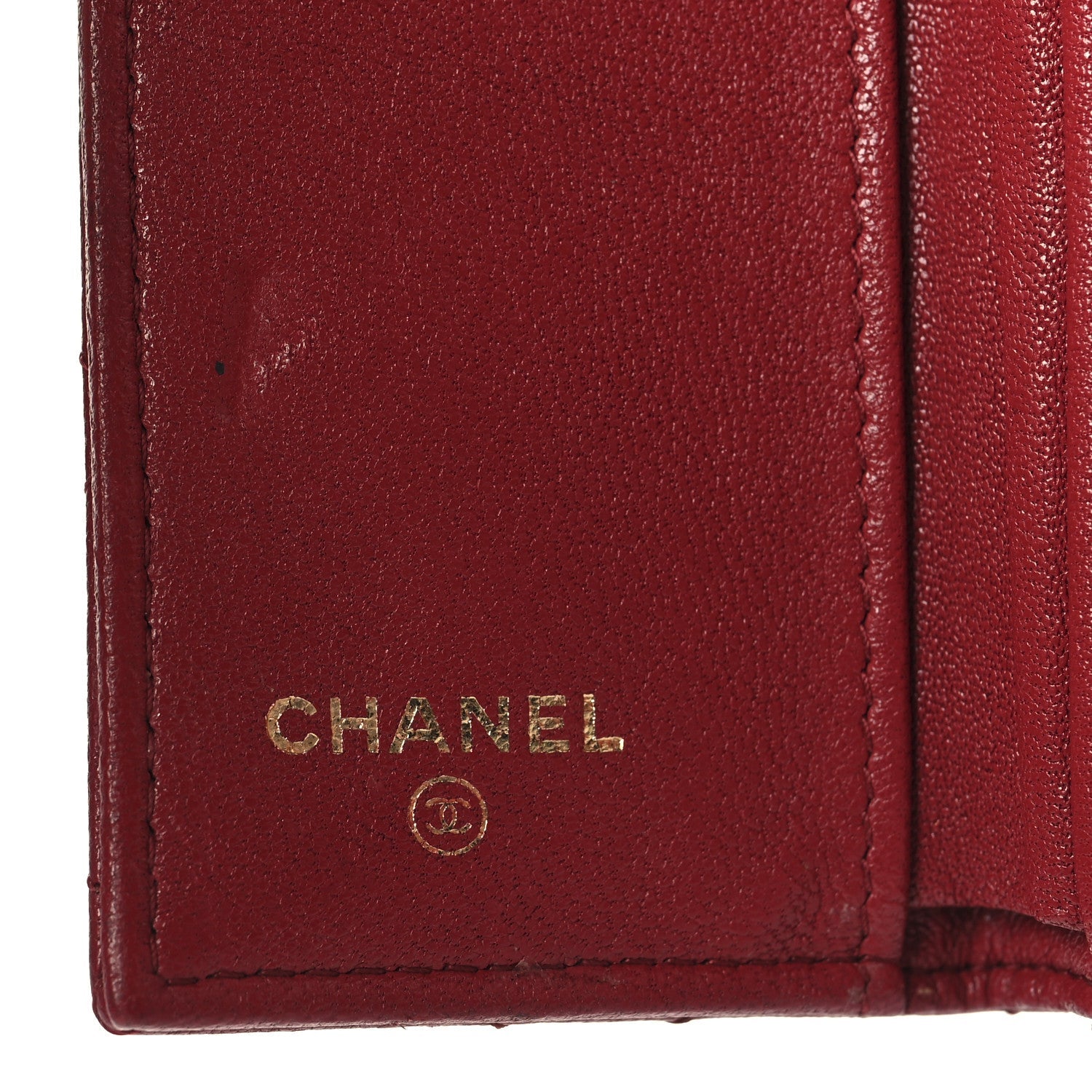 Caviar Quilted Vintage Mademoiselle Flap Card Holder Dark Pink