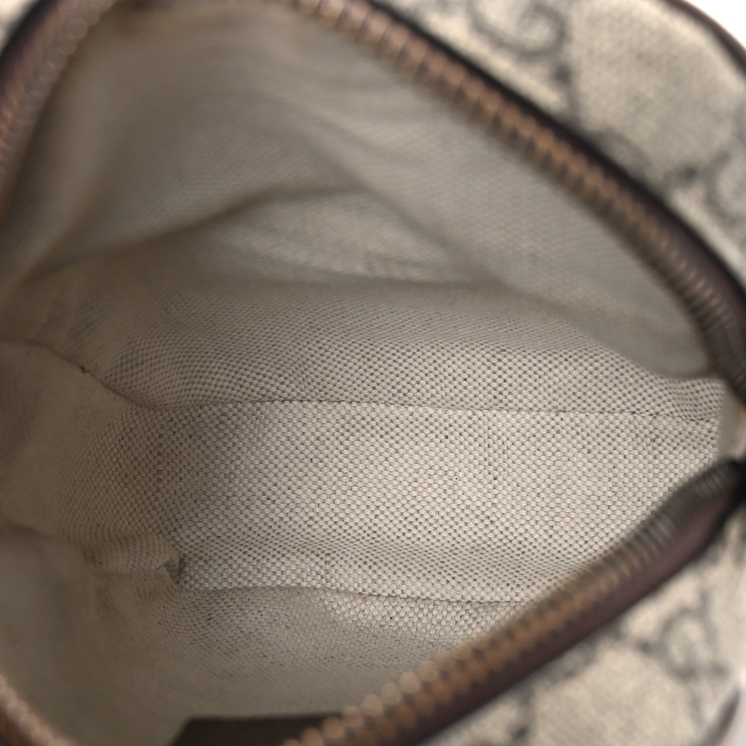 Gucci GG Supreme Monogram Mini Neo Vintage Double Zip Messenger Bag Beige New Acero Crop