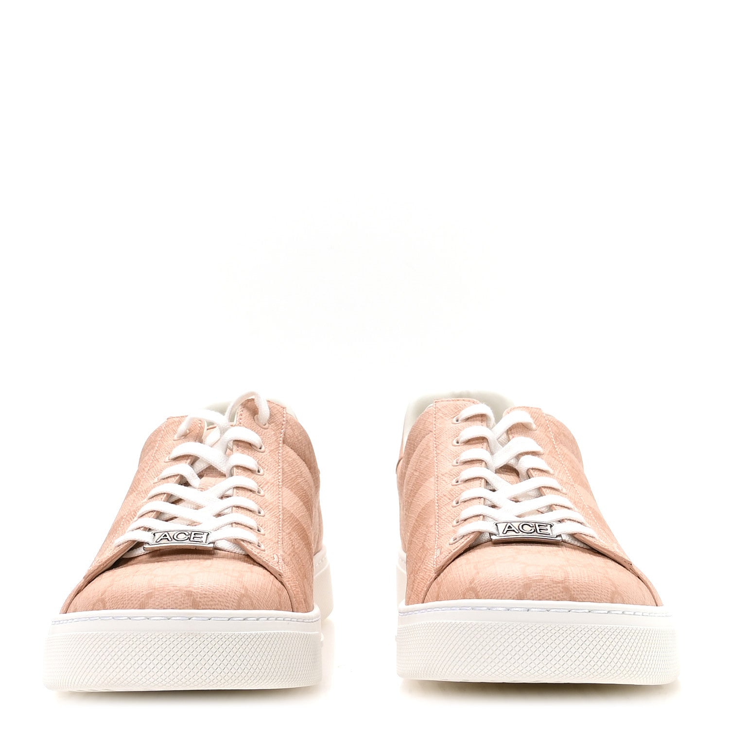Gucci GG Supreme Tonal Web Womens New Ace Sneakers 41 Pink