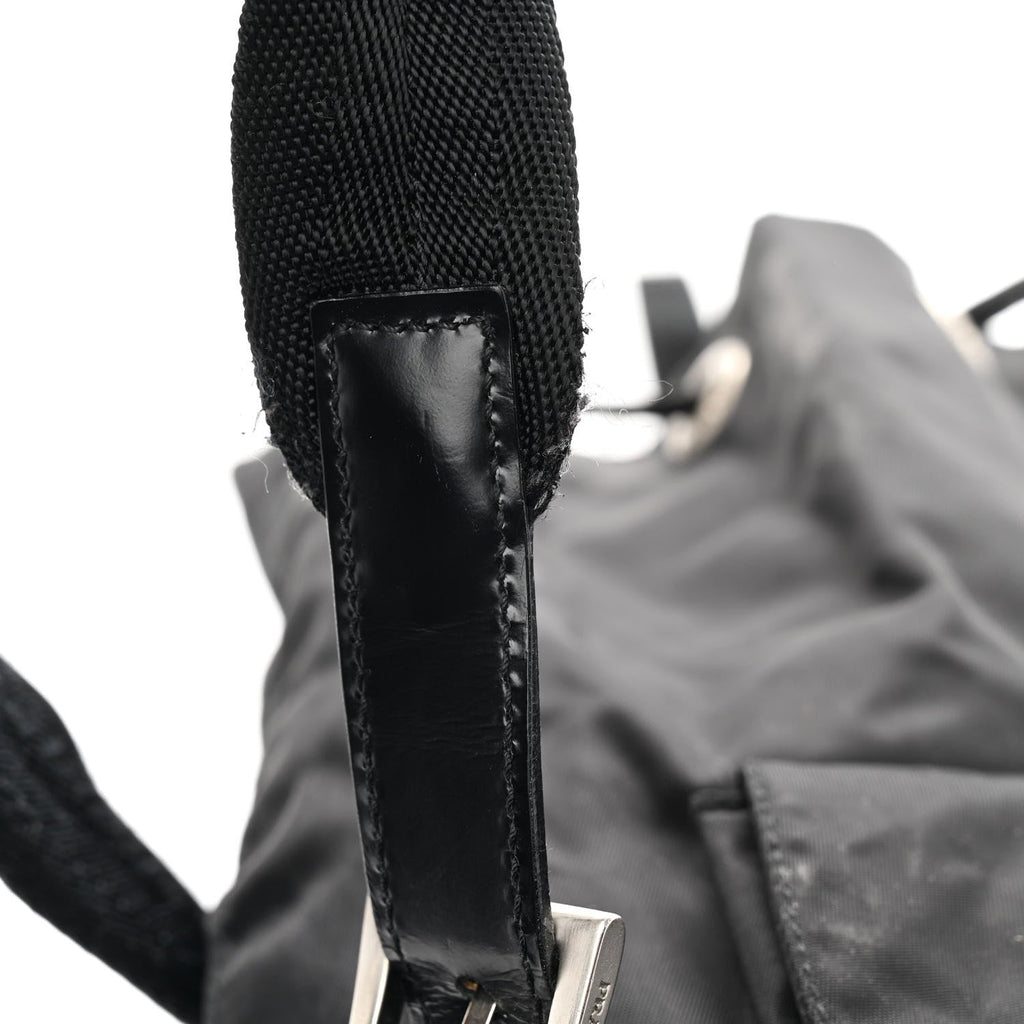 Prada Nylon Vela Medium Backpack Black