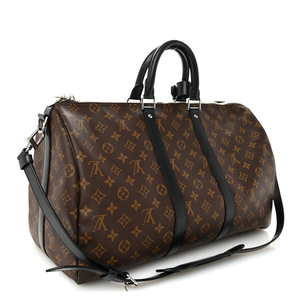 Louis Vuitton Monogram Macassar Keepall Bandouliere 45