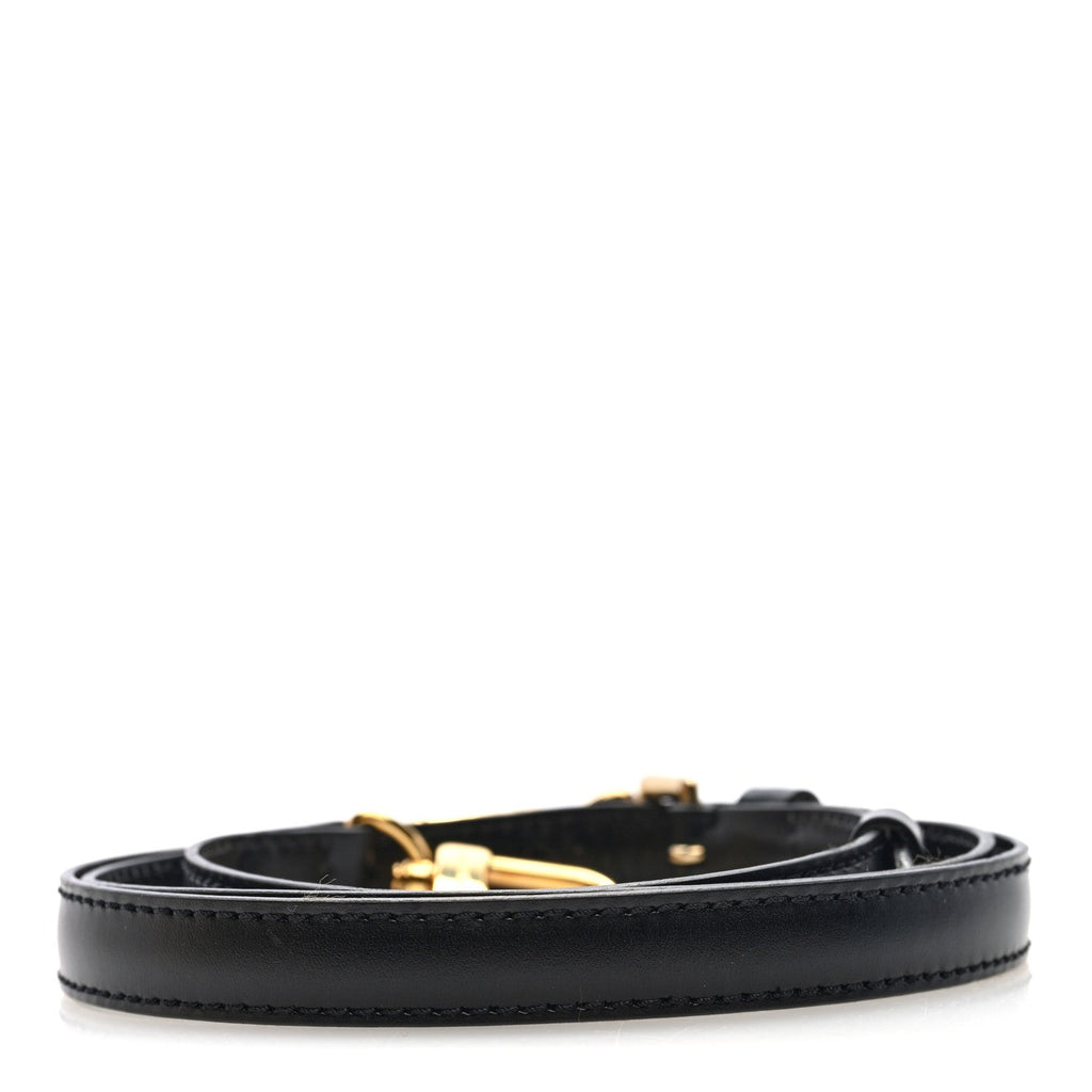 Louis Vuitton Calfskin 16mm Adjustable Shoulder Strap Black