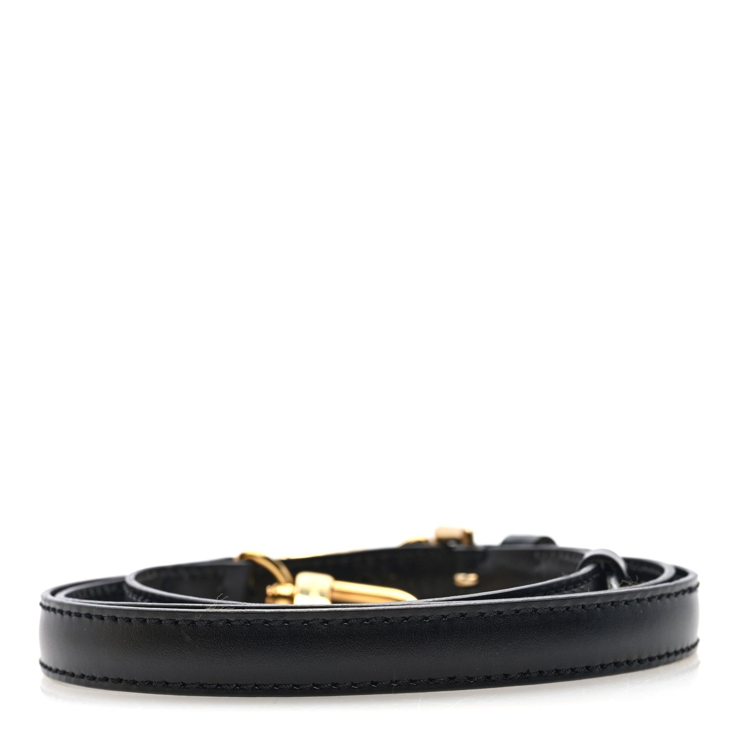 Louis Vuitton Calfskin 16mm Adjustable Shoulder Strap Black