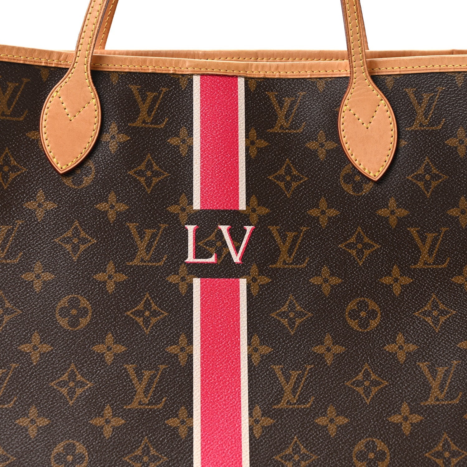 Louis Vuitton Monogram My LV Heritage Neverfull MM Fuchsia White