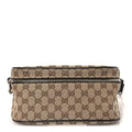 Gucci Monogram Dollar Calfskin Waist Pouch Beige Ebony Testa di Moro Marrone Scuro