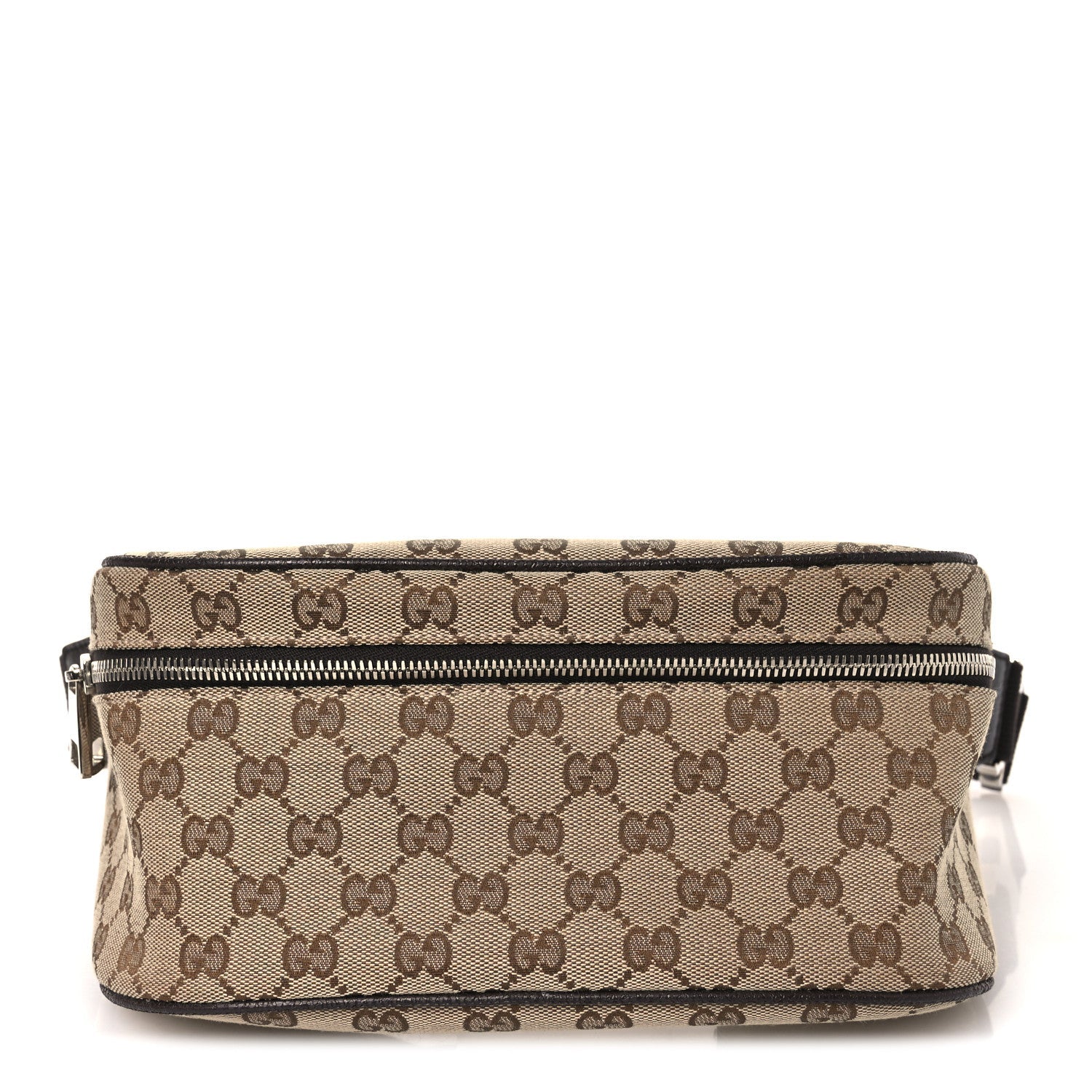 Gucci Monogram Dollar Calfskin Waist Pouch Beige Ebony Testa di Moro Marrone Scuro