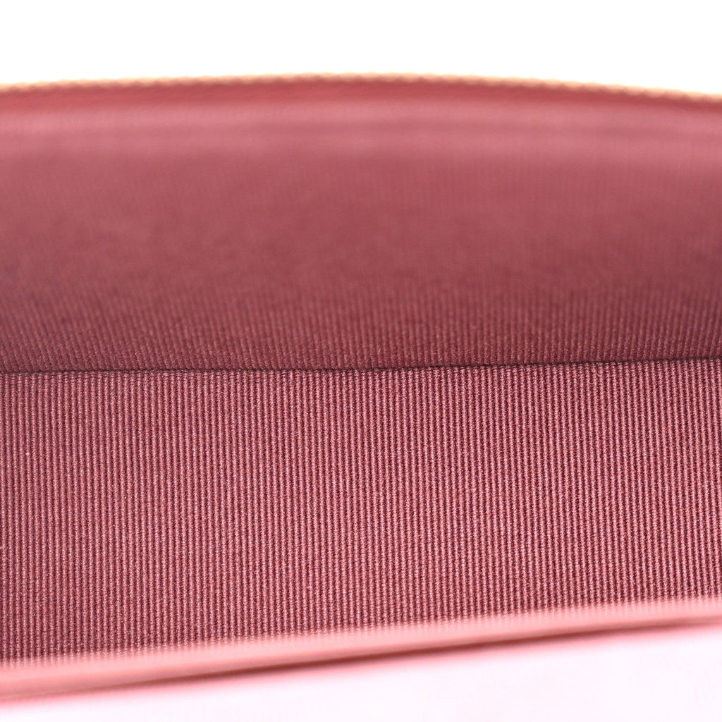 Caviar Quilted Top Handle Slim Vanity With Chain Burgundy