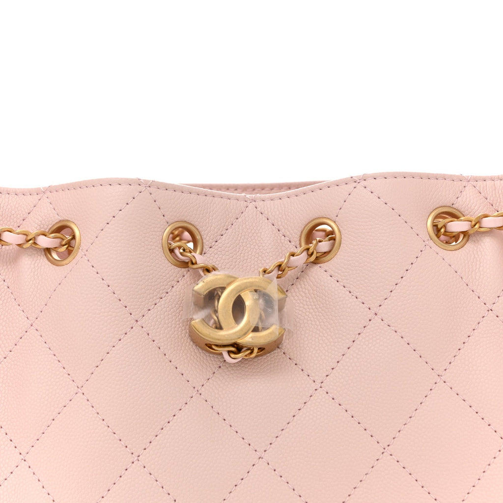 Chanel Caviar Quilted Mini Chanel 25 Handbag Light Pink
