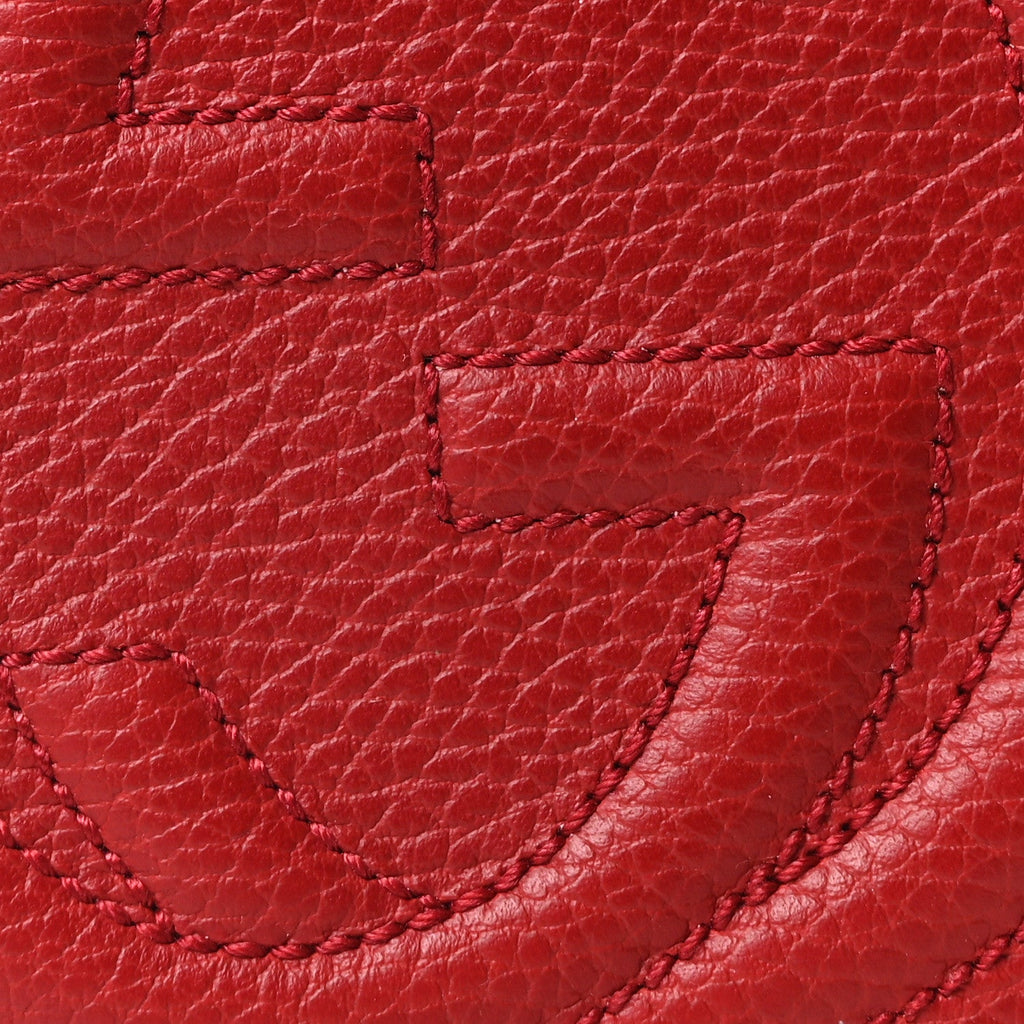 Gucci Dollar Calfskin Small Soho Disco Bag Hibiscus Red Mystic White Blue