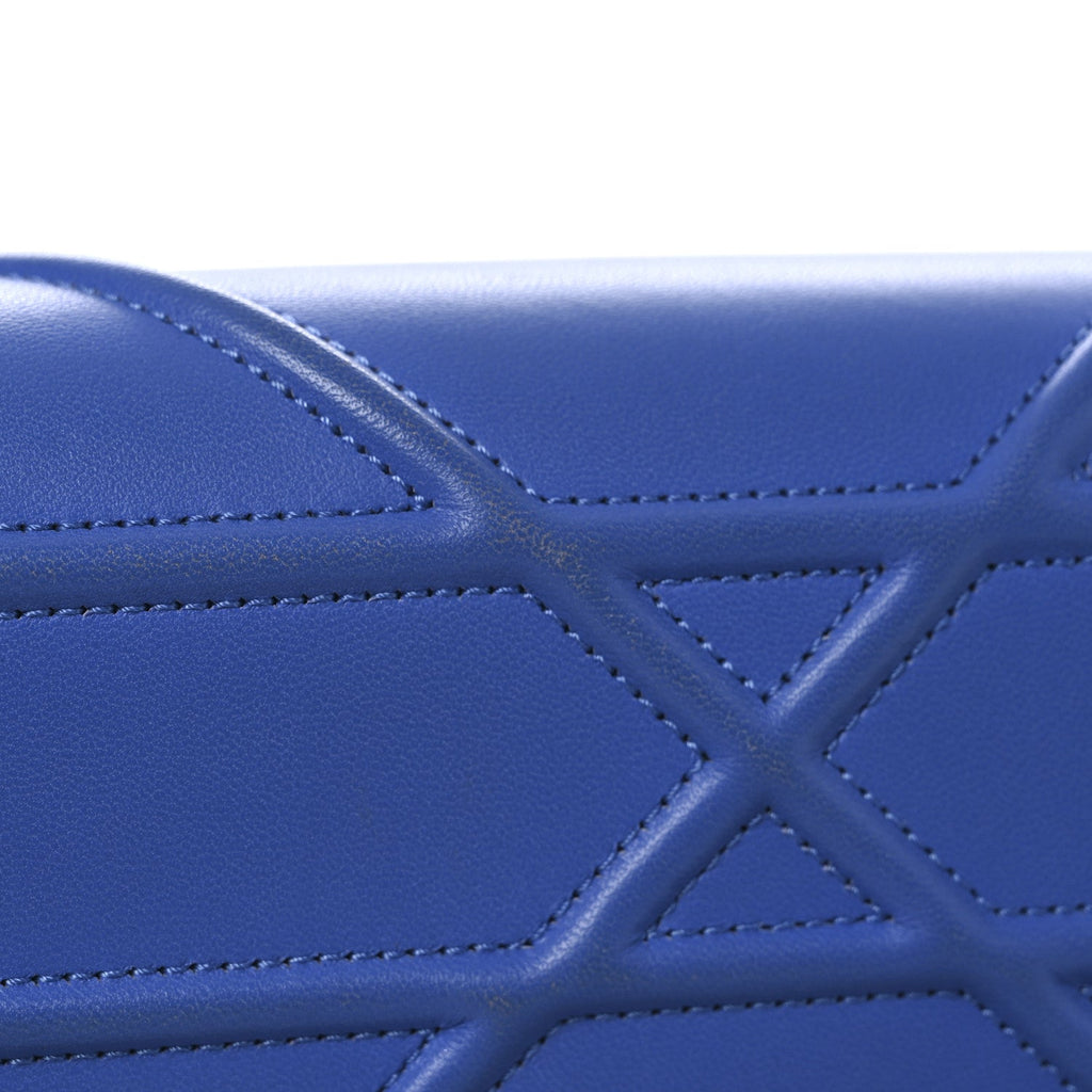 Christian Dior Smooth Calfskin Medium Diorama Flap Bag Blue