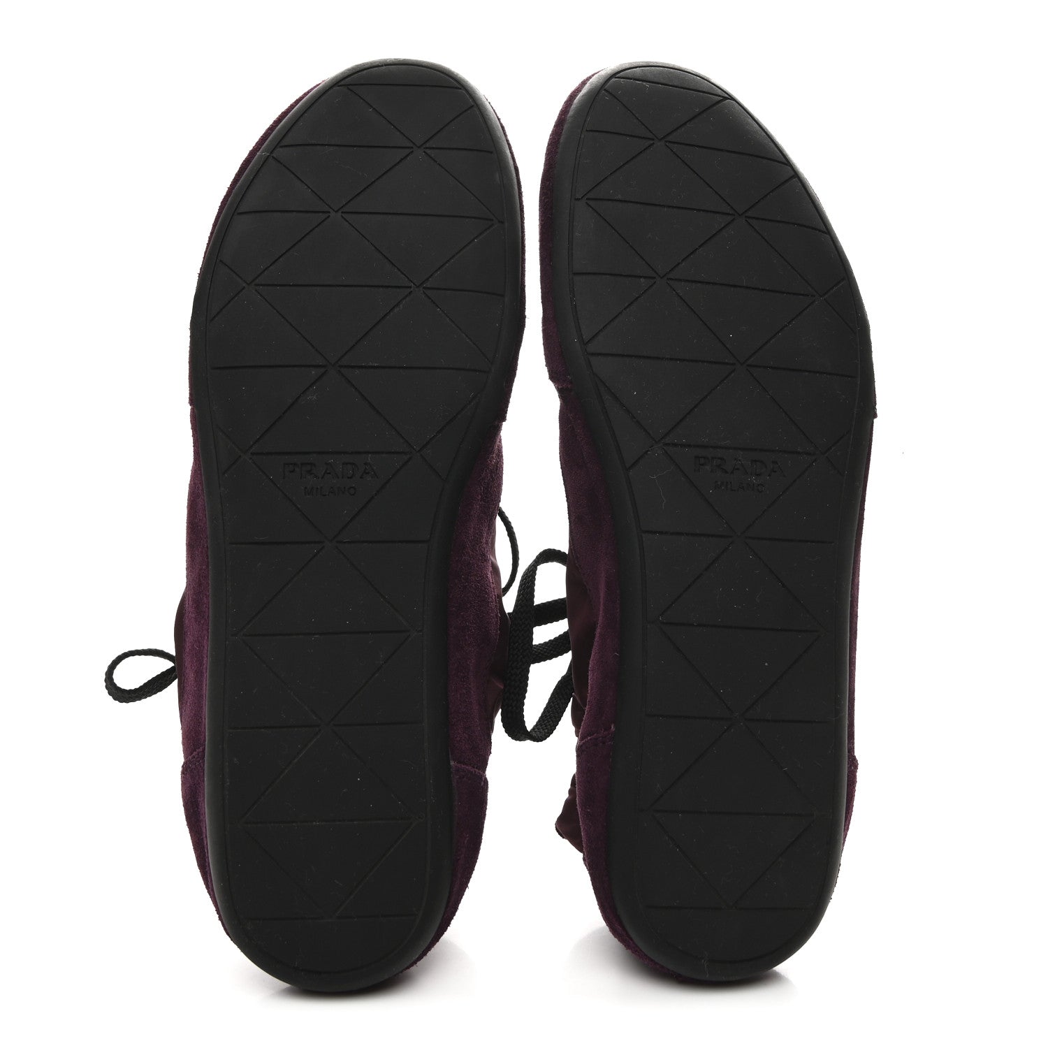 Prada Re-Nylon Suede Collapse Sneakers 39.5 Bordeaux