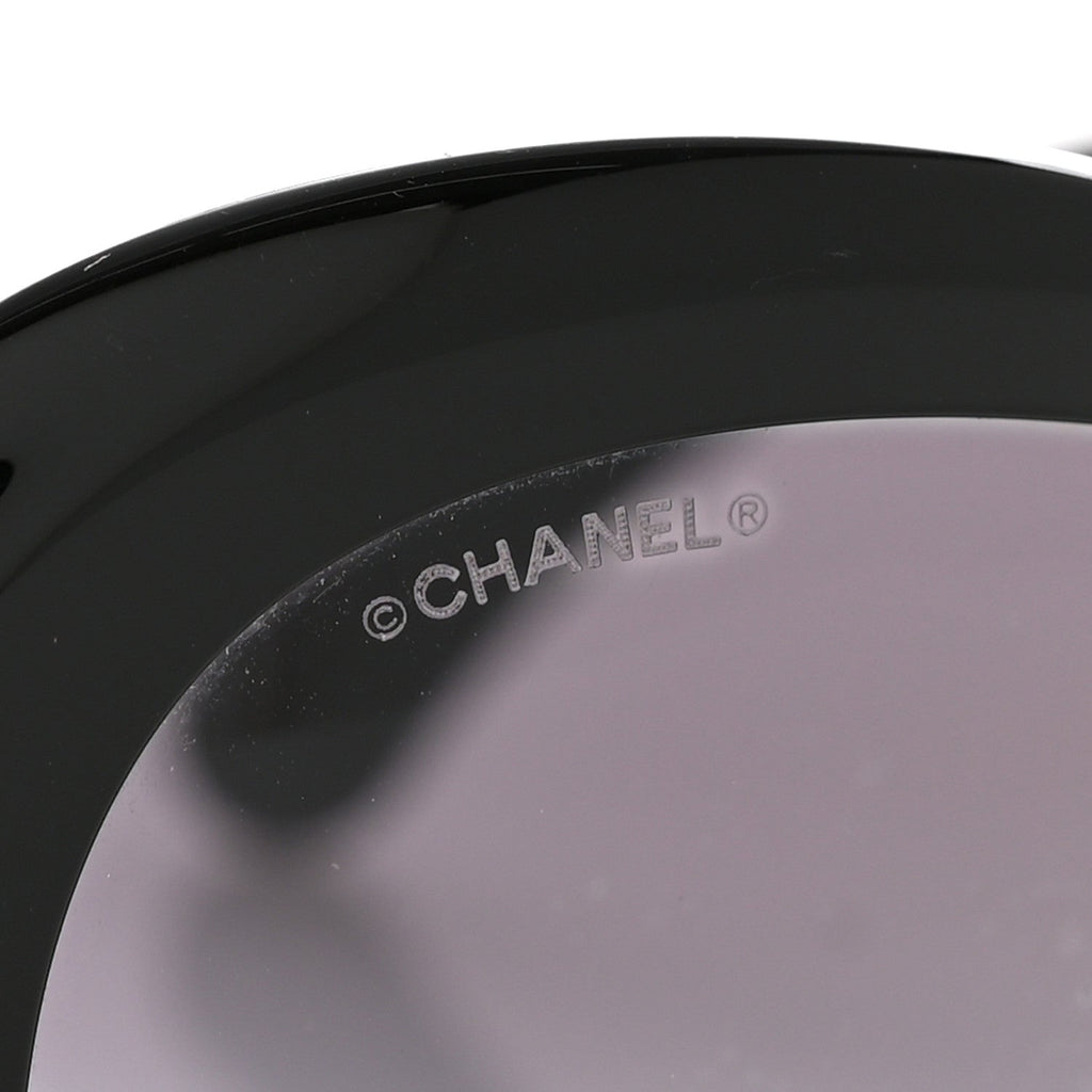 Acetate Polarized Oval CC Sunglasses 5469-B-A Black