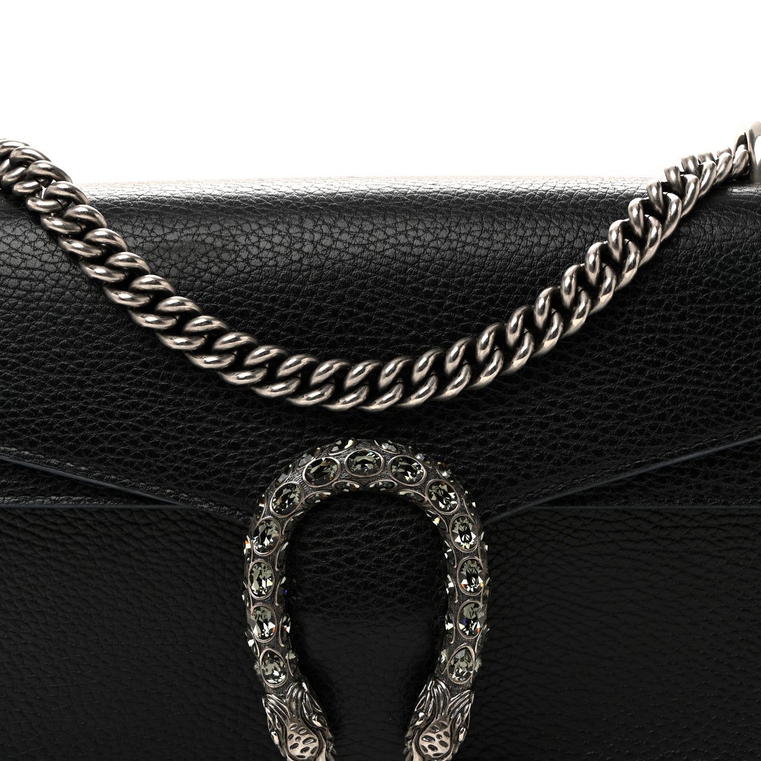 Gucci Pebbled Calfskin Small Dionysus Shoulder Bag Black