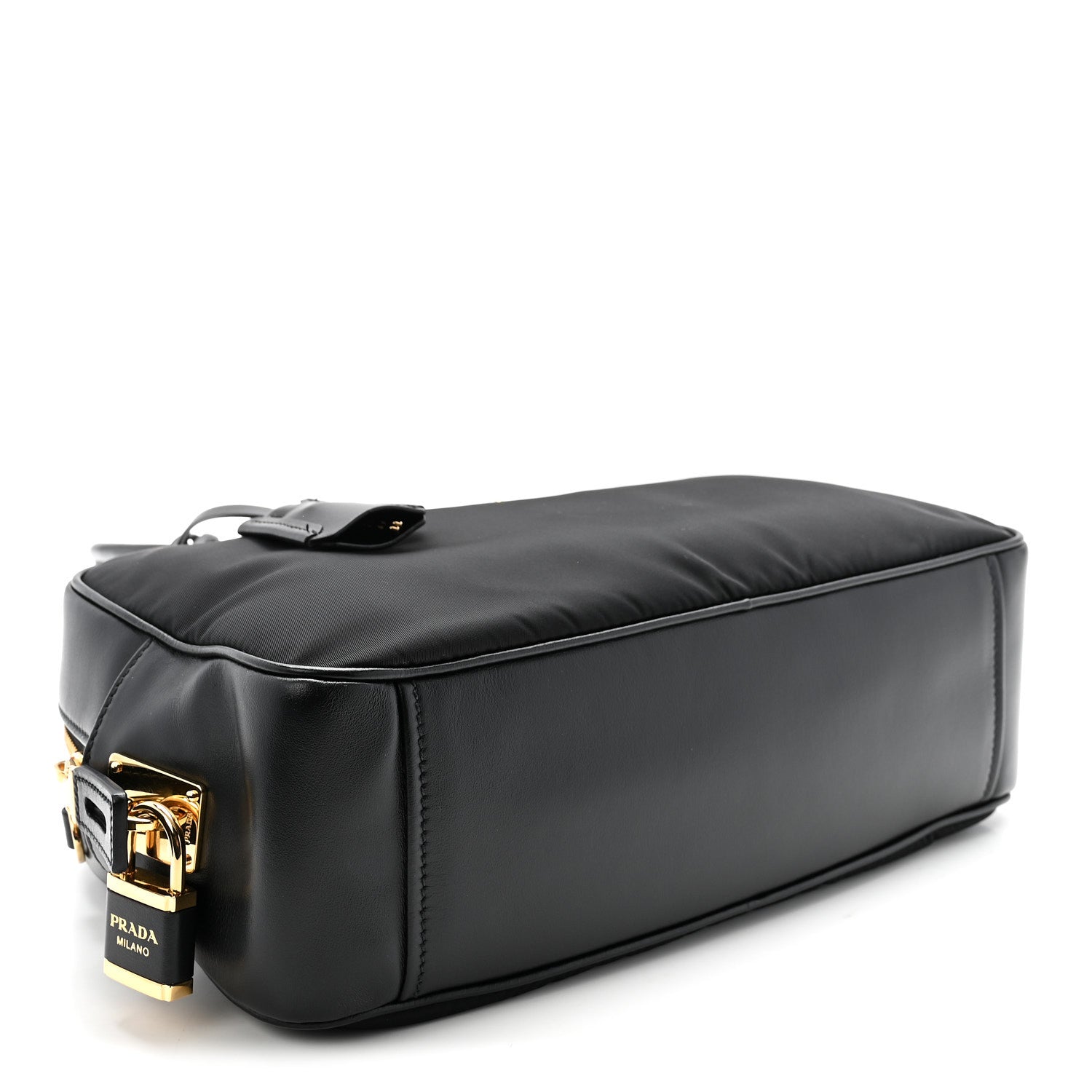 Prada Tessuto Vitello Bauletto Black