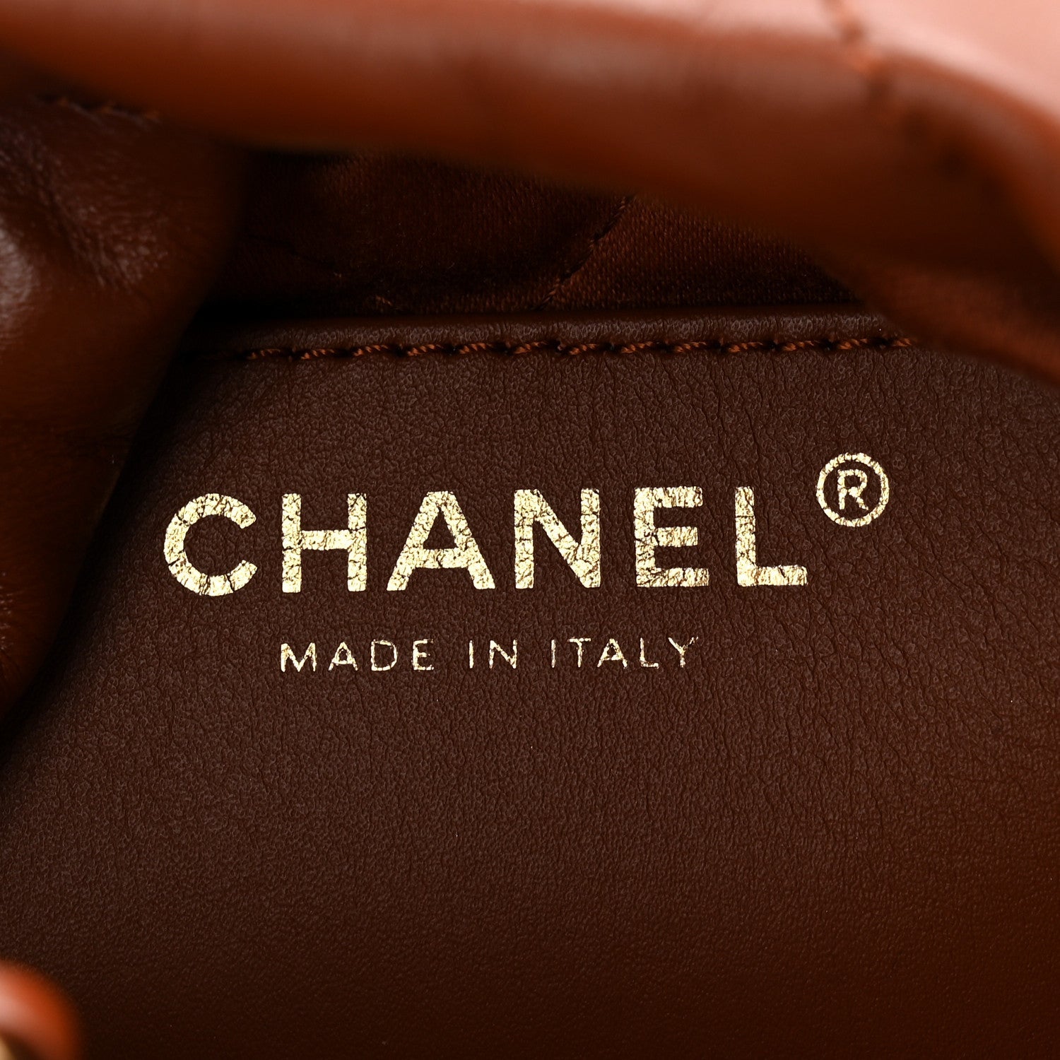 Chanel Shiny Calfskin Quilted Mini Chanel 22 Light Brown