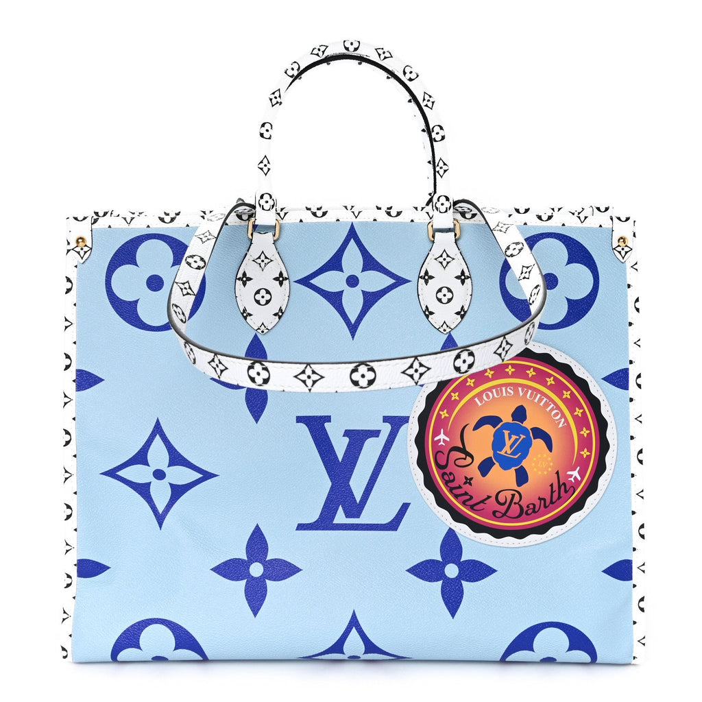 Louis Vuitton Monogram Giant Saint Barth Onthego Blue