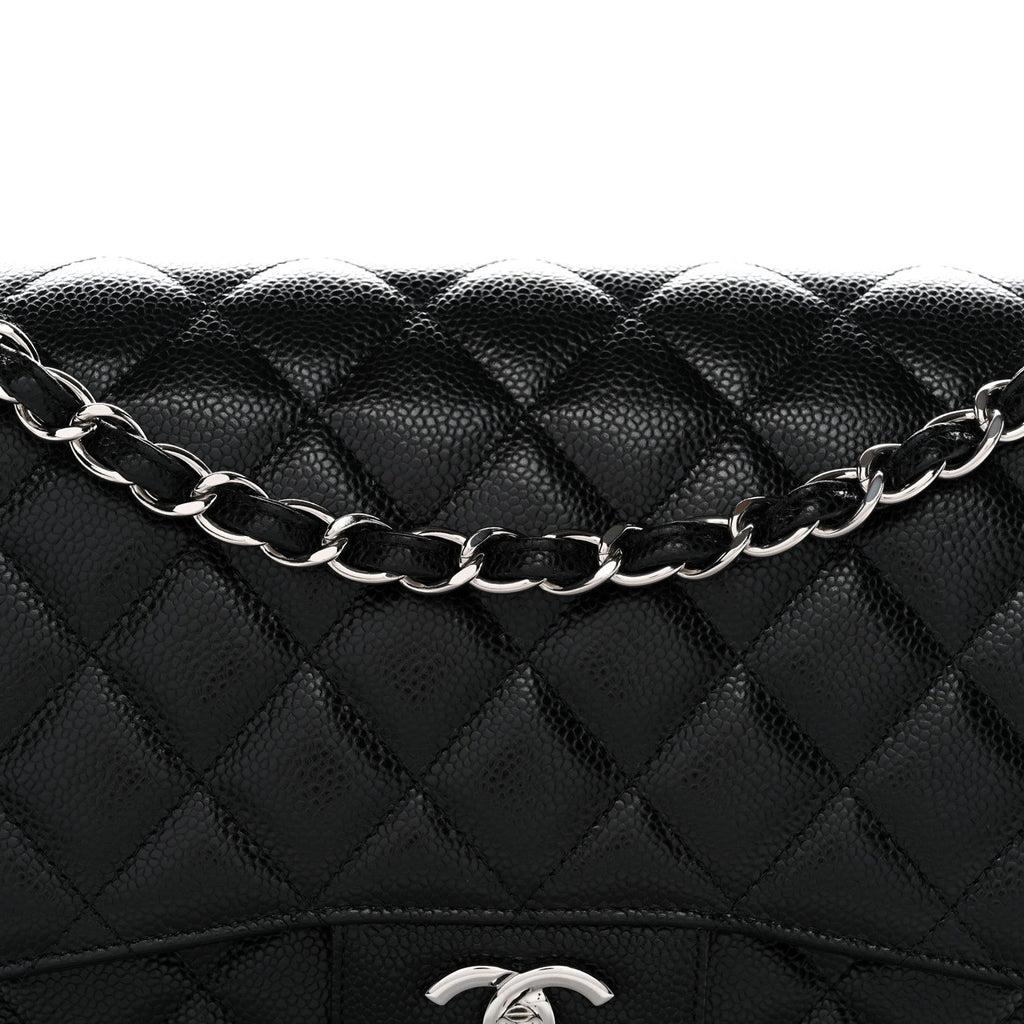 Chanel Caviar Quilted Jumbo Double Flap Black