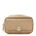 Chanel Metallic Calfskin Quilted Waist Bag Gold