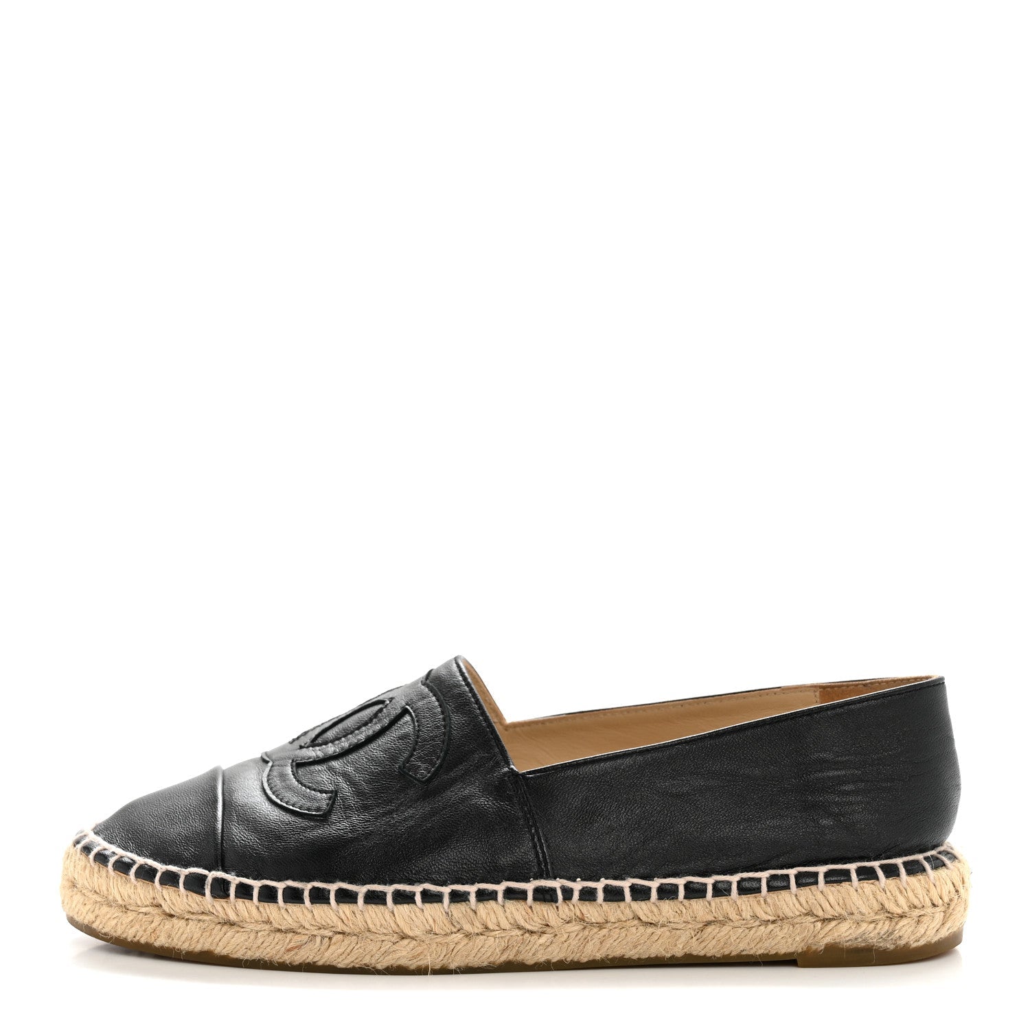 Lambskin CC Espadrilles 37 Black