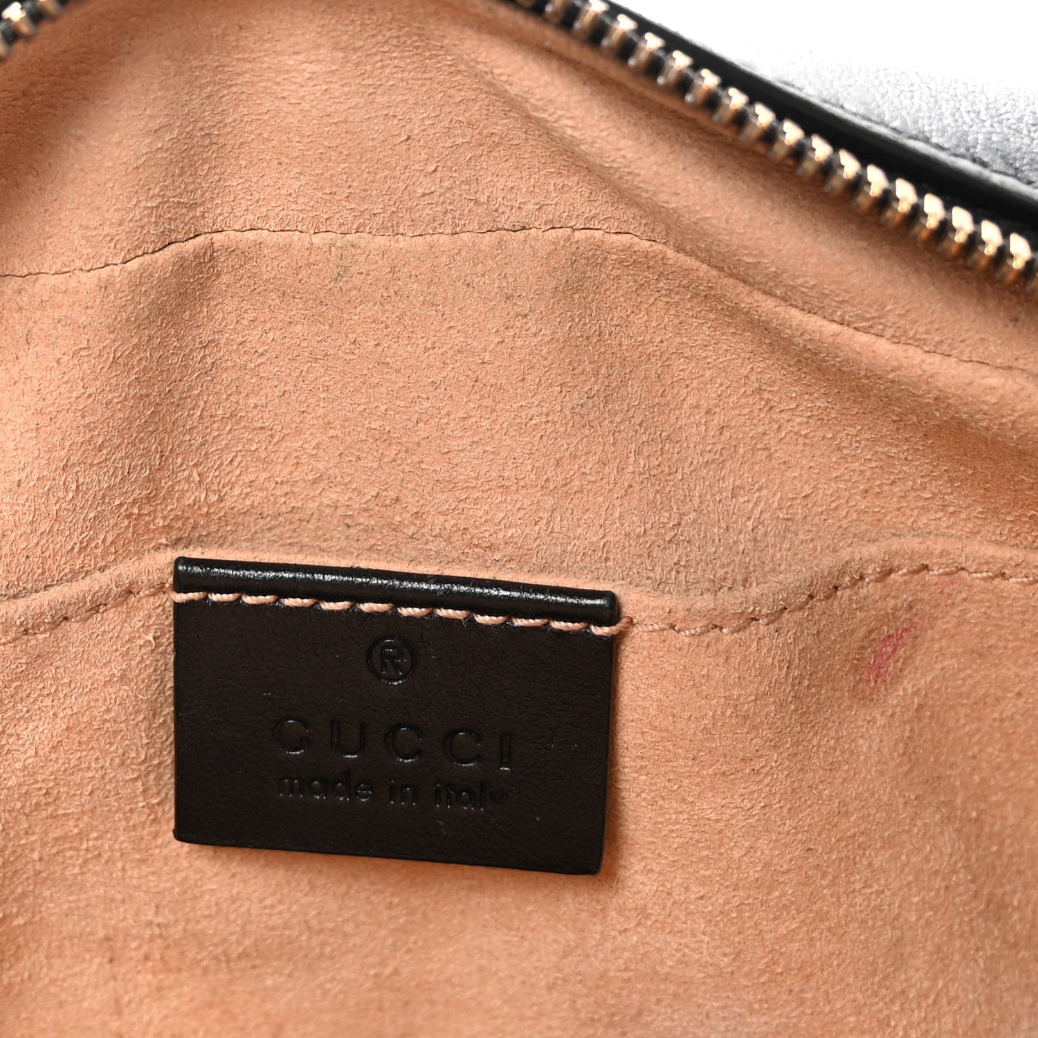Gucci Calfskin Matelasse Small GG Marmont Chain Shoulder Bag Black