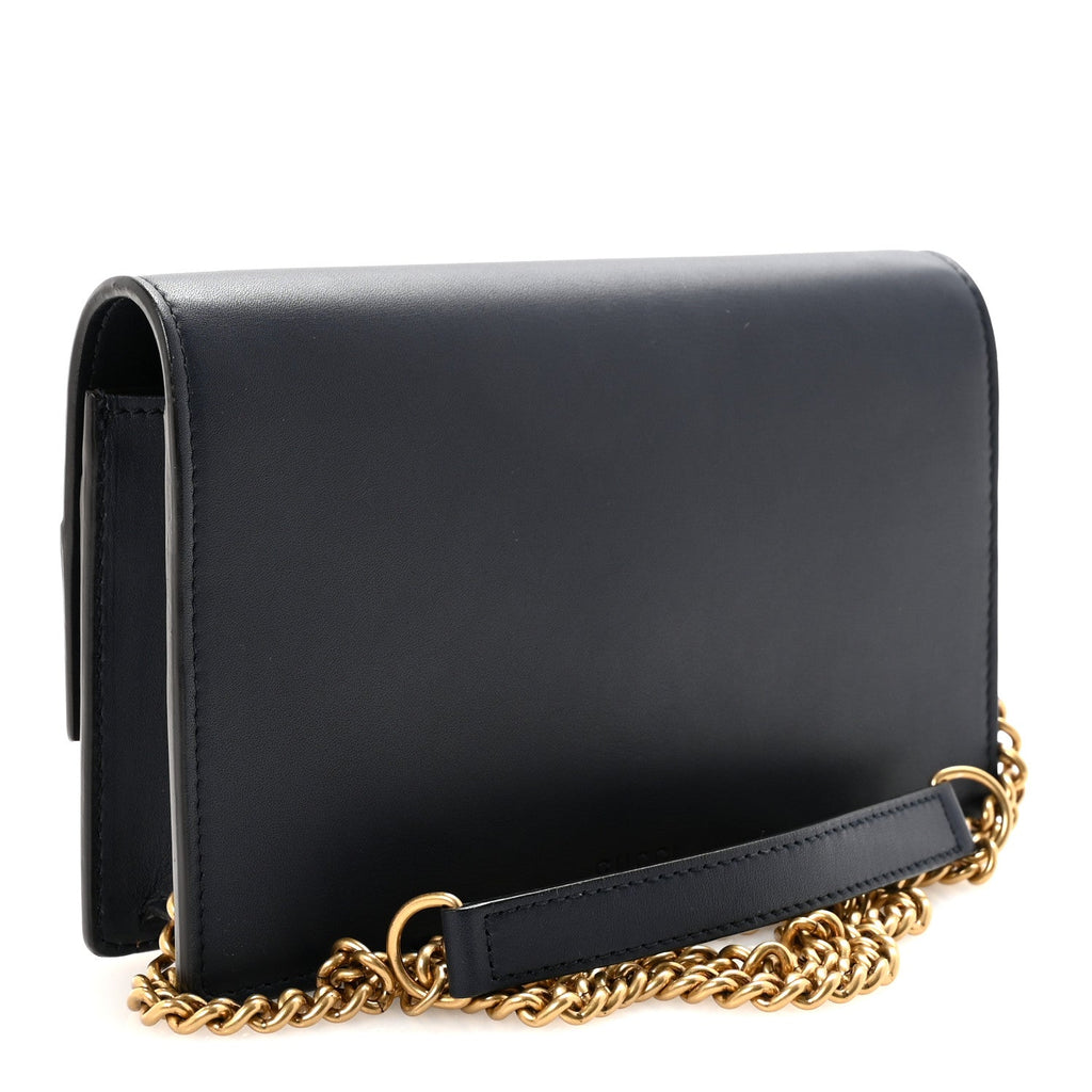 Gucci Calfskin Tiger Studded Chain Wallet Blue Agata Hibiscus Red Mystic White