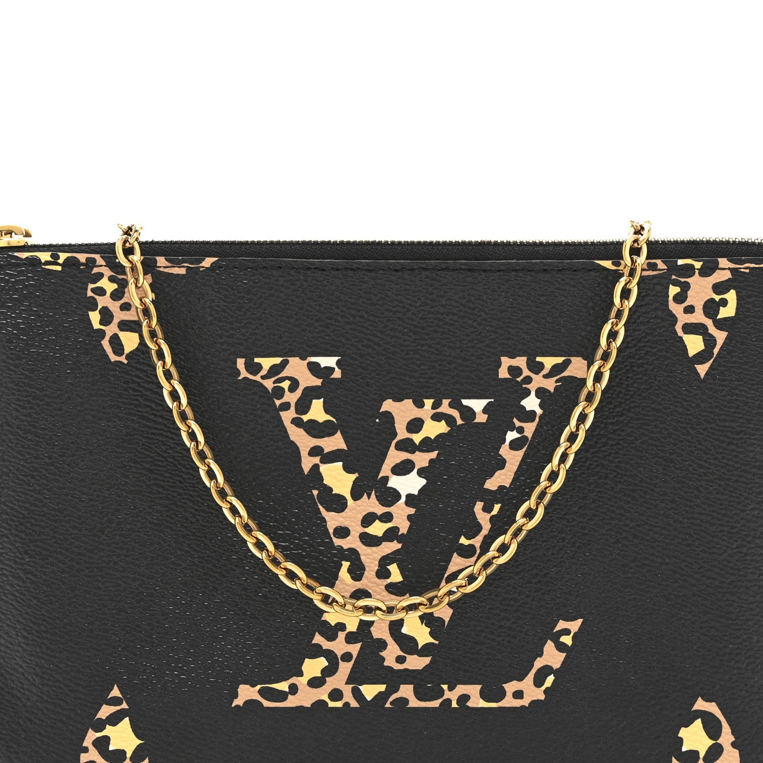 Louis Vuitton Monogram Giant Jungle Pochette Double Zip Black