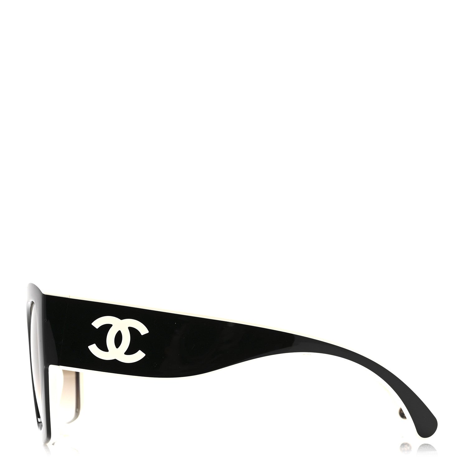 Acetate Square Sunglasses 6058 Black White
