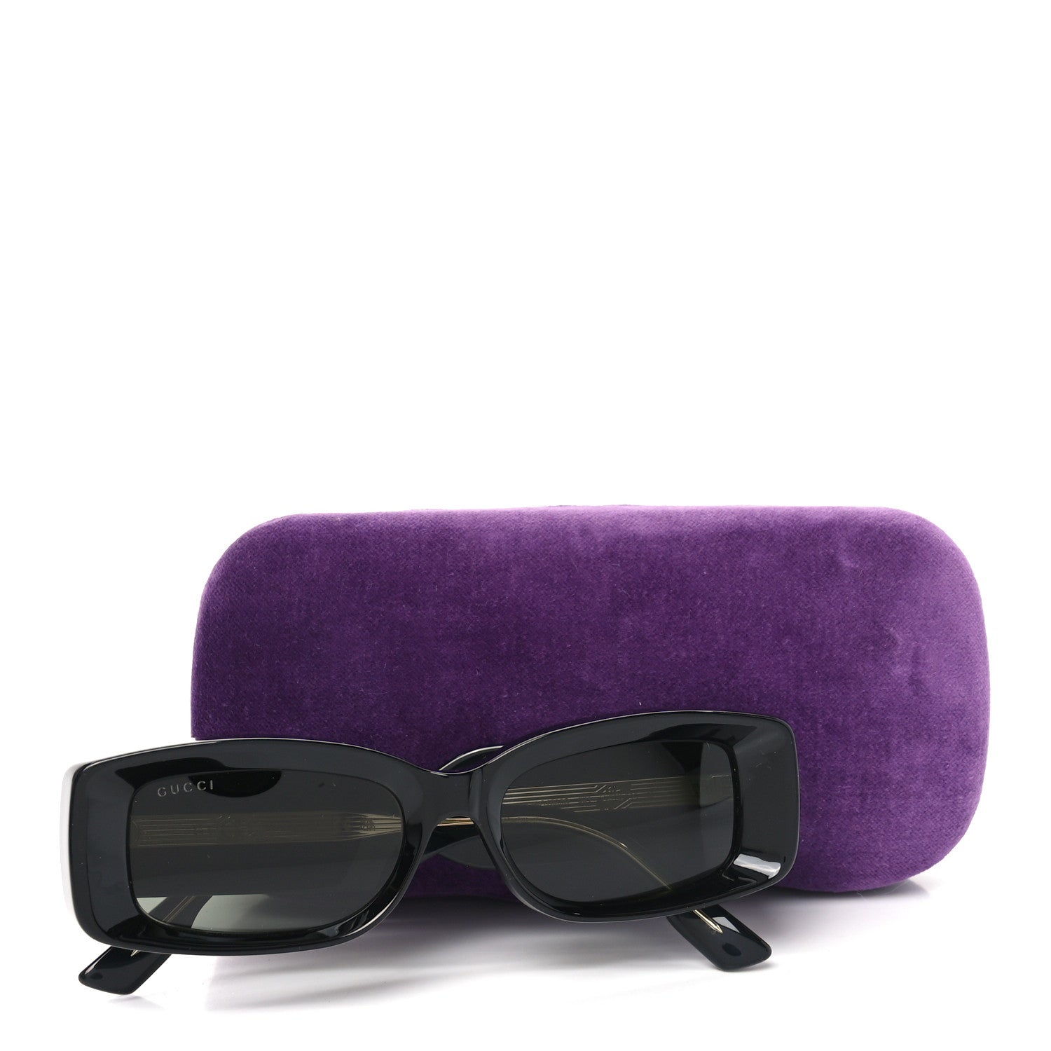 Gucci Acetate Rectangle Frame Sunglasses GG1528S Black