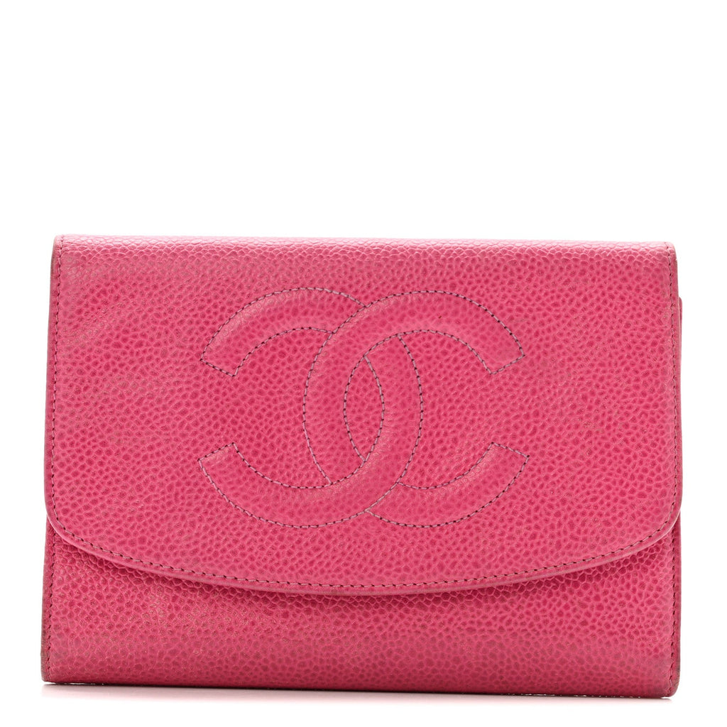 Caviar Timeless CC Compact Wallet Pink