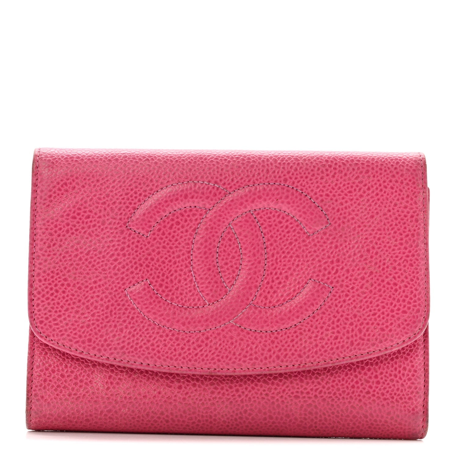 Caviar Timeless CC Compact Wallet Pink