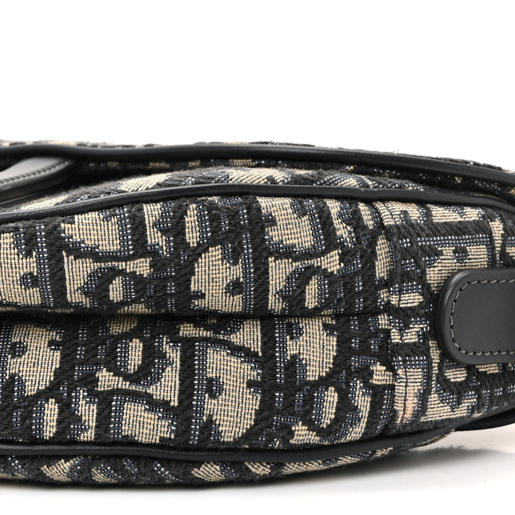 Christian Dior Oblique Saddle Bag Blue