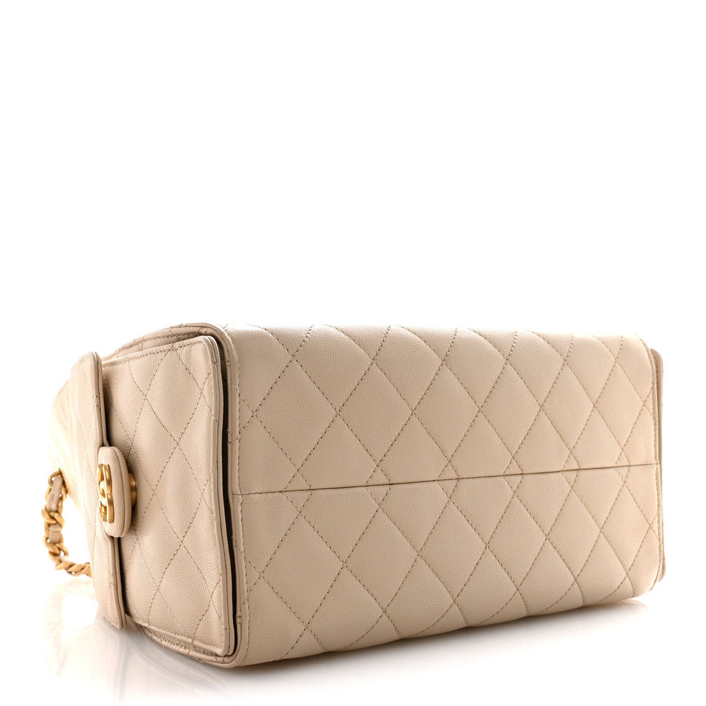 Chanel Caviar Quilted Small Chanel 25 Handbag Beige