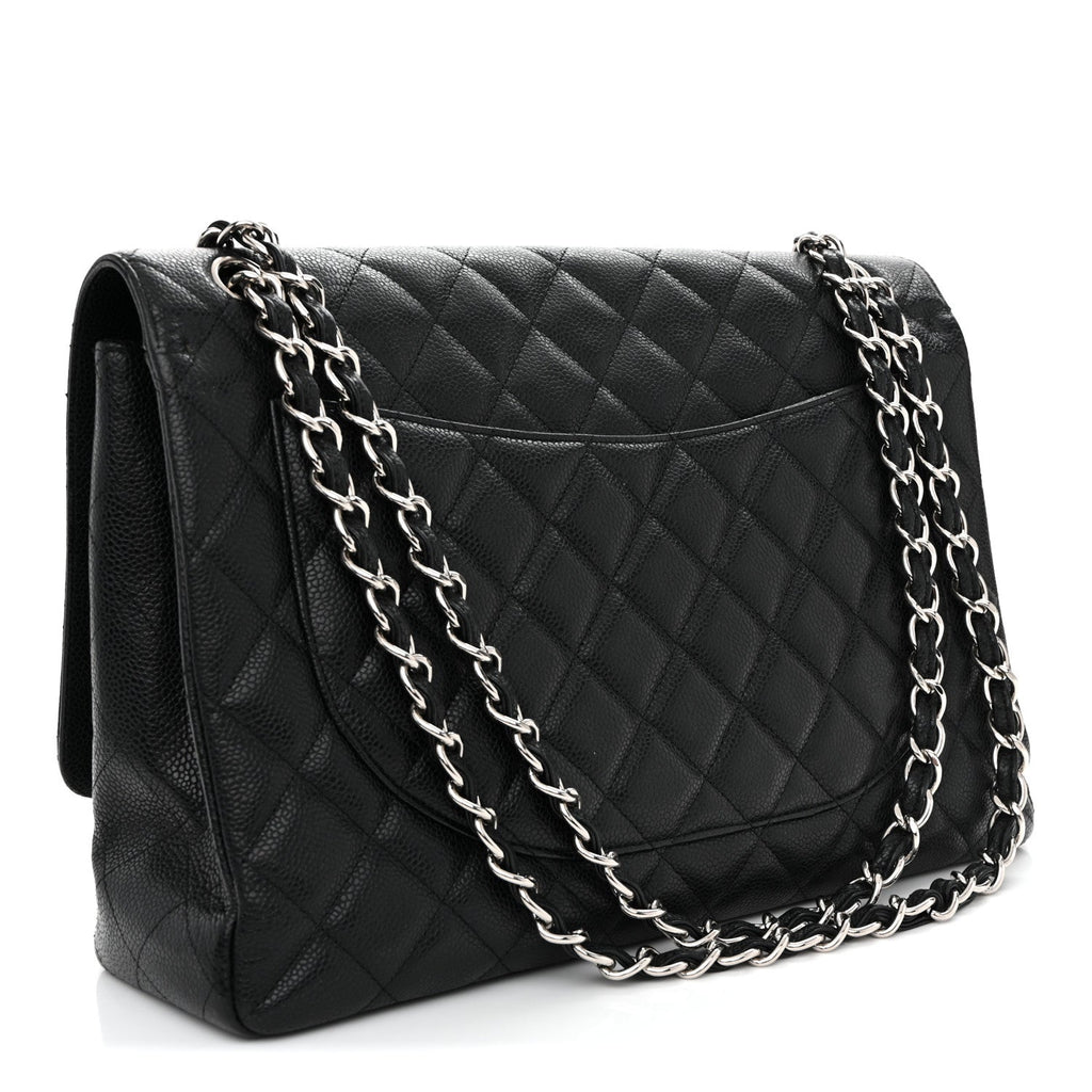 Chanel Caviar Maxi Single Flap Black