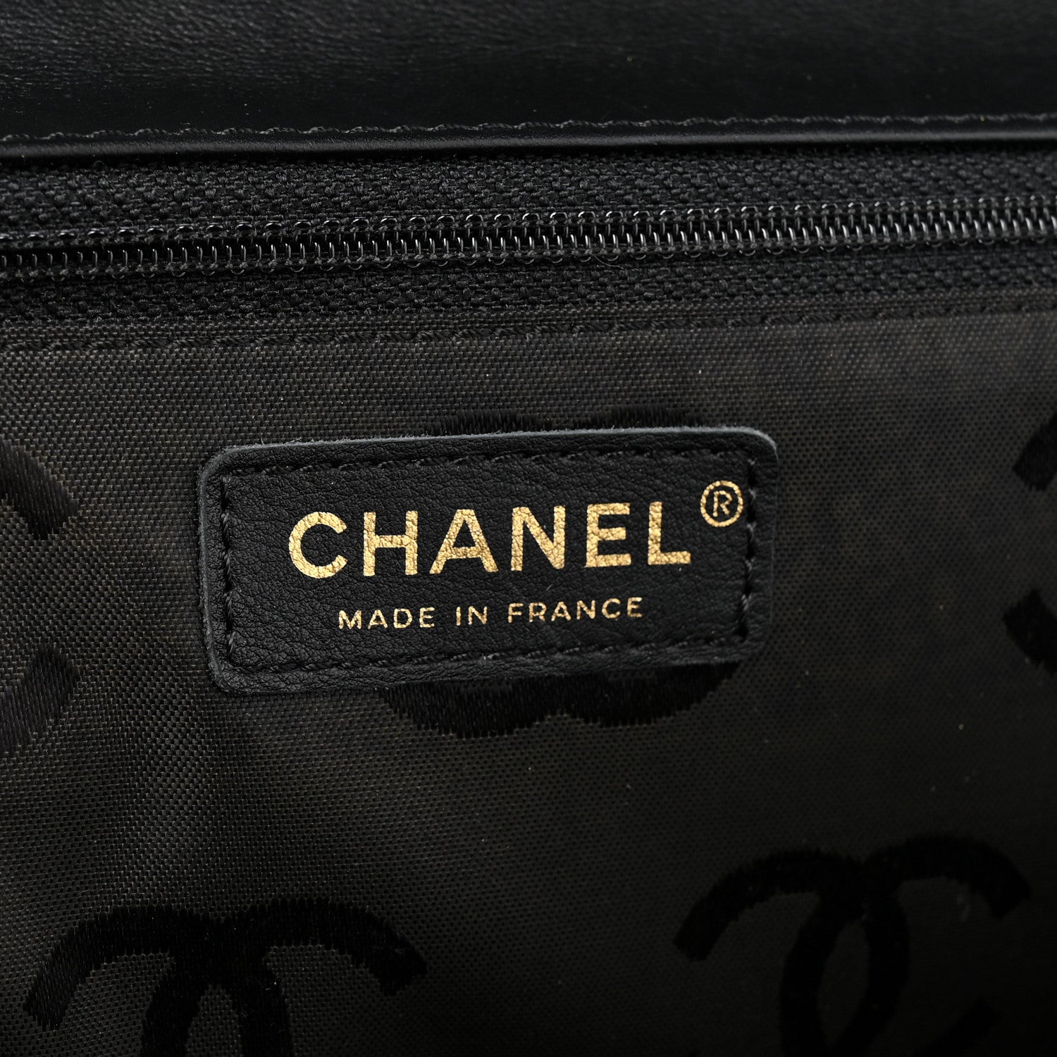 Chanel Calfskin Quilted Wild Stitch Large Top Handle Flap Black