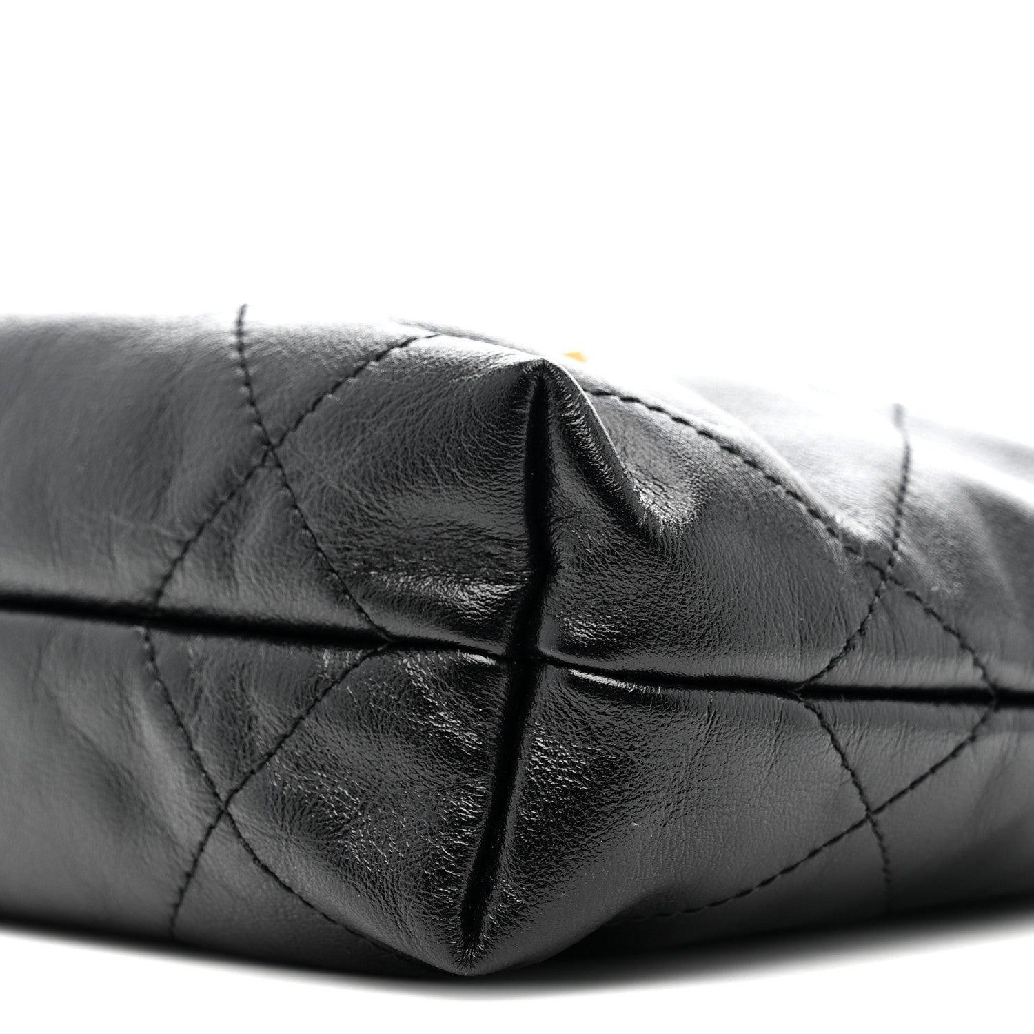 Chanel Shiny Calfskin Quilted Mini Chanel 22 Black