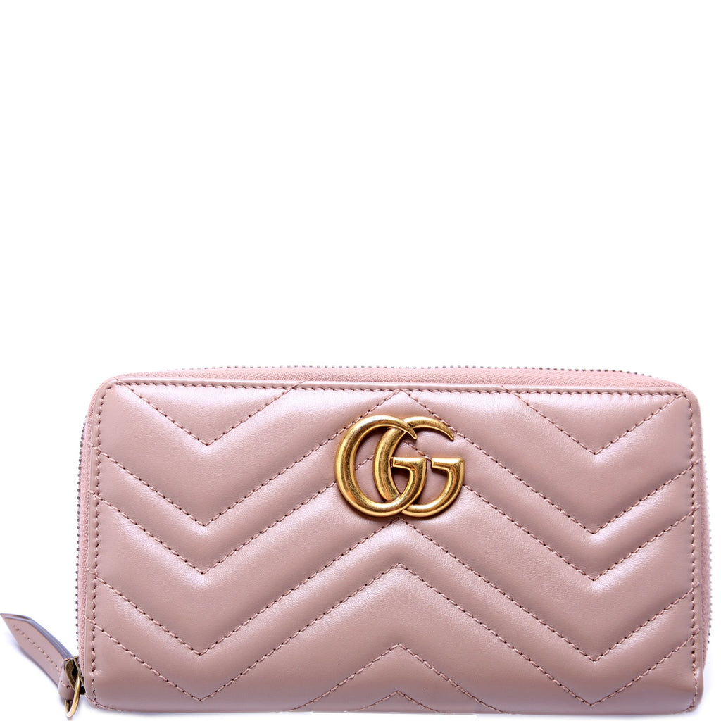 GG Marmont Zip Around Wallet 443123 Tan