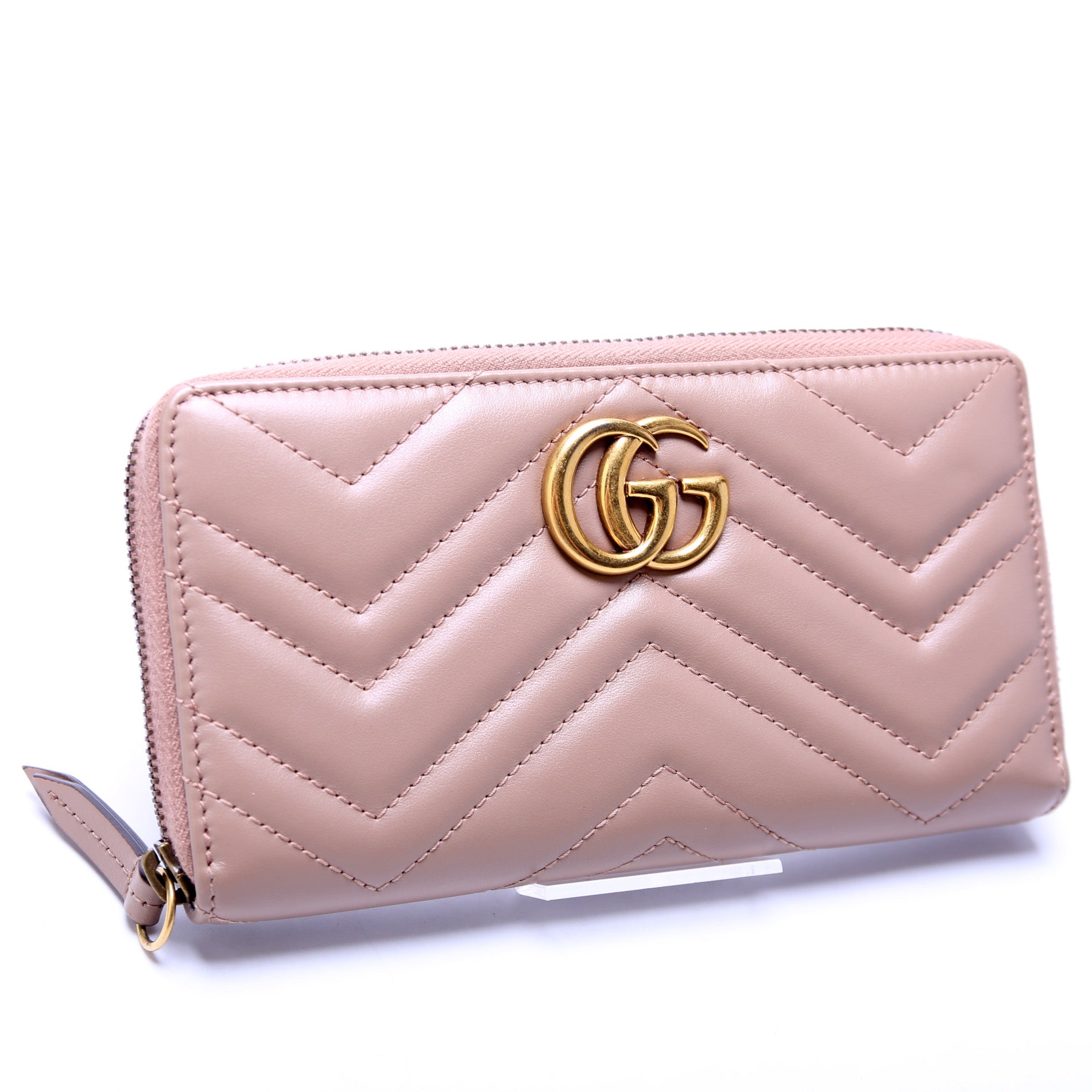 GG Marmont Zip Around Wallet 443123 Tan